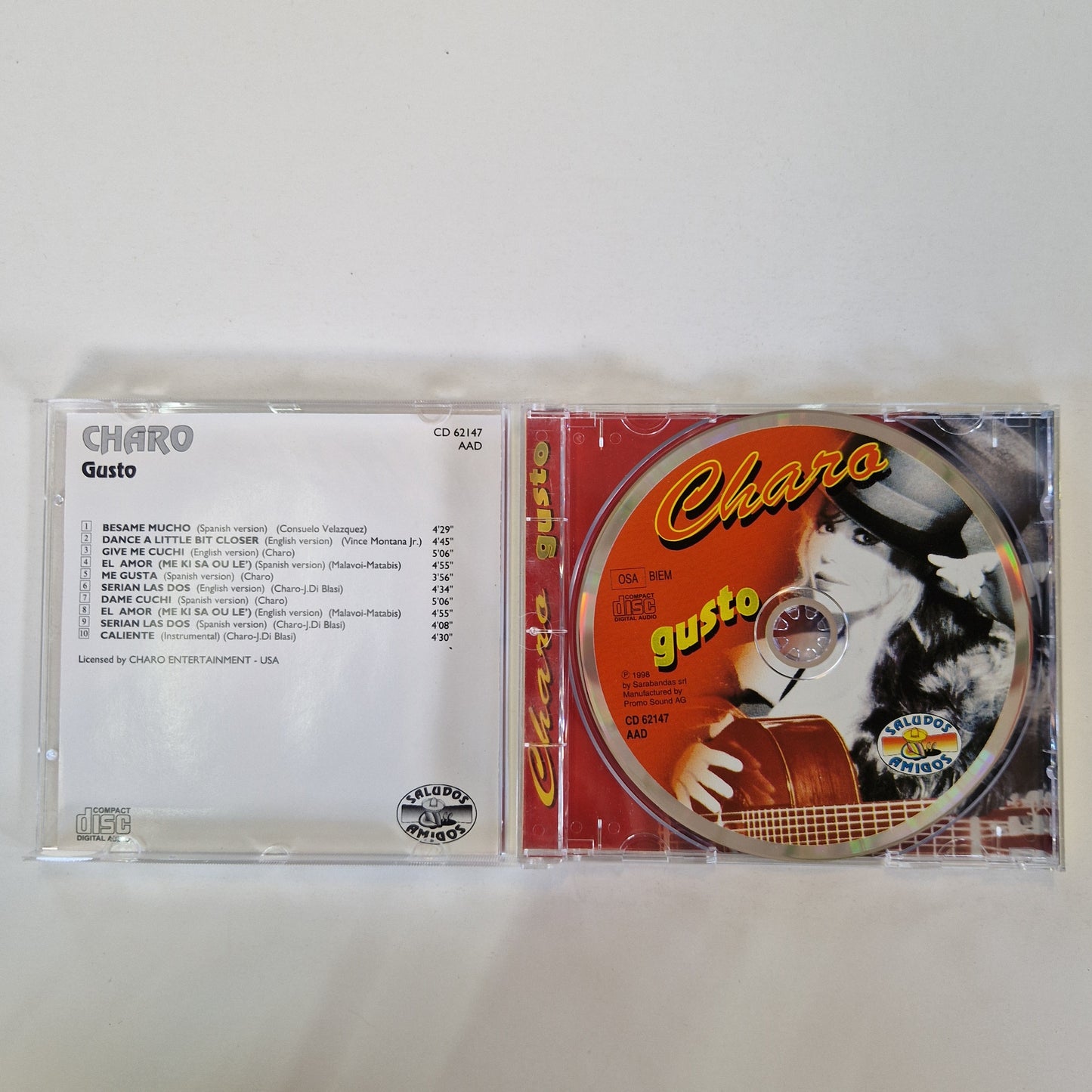 Chara Gusto CD introvabile rarissimo 1998 Sarabandas Srl musica italiana Mercatino Usato Crotone