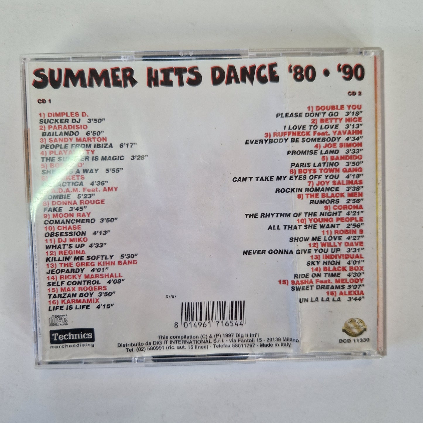 Summer Hits Dance '80 '90 2 CD 32 Successi - Ottime Condizioni 2007 Mercatino Usato Crotone