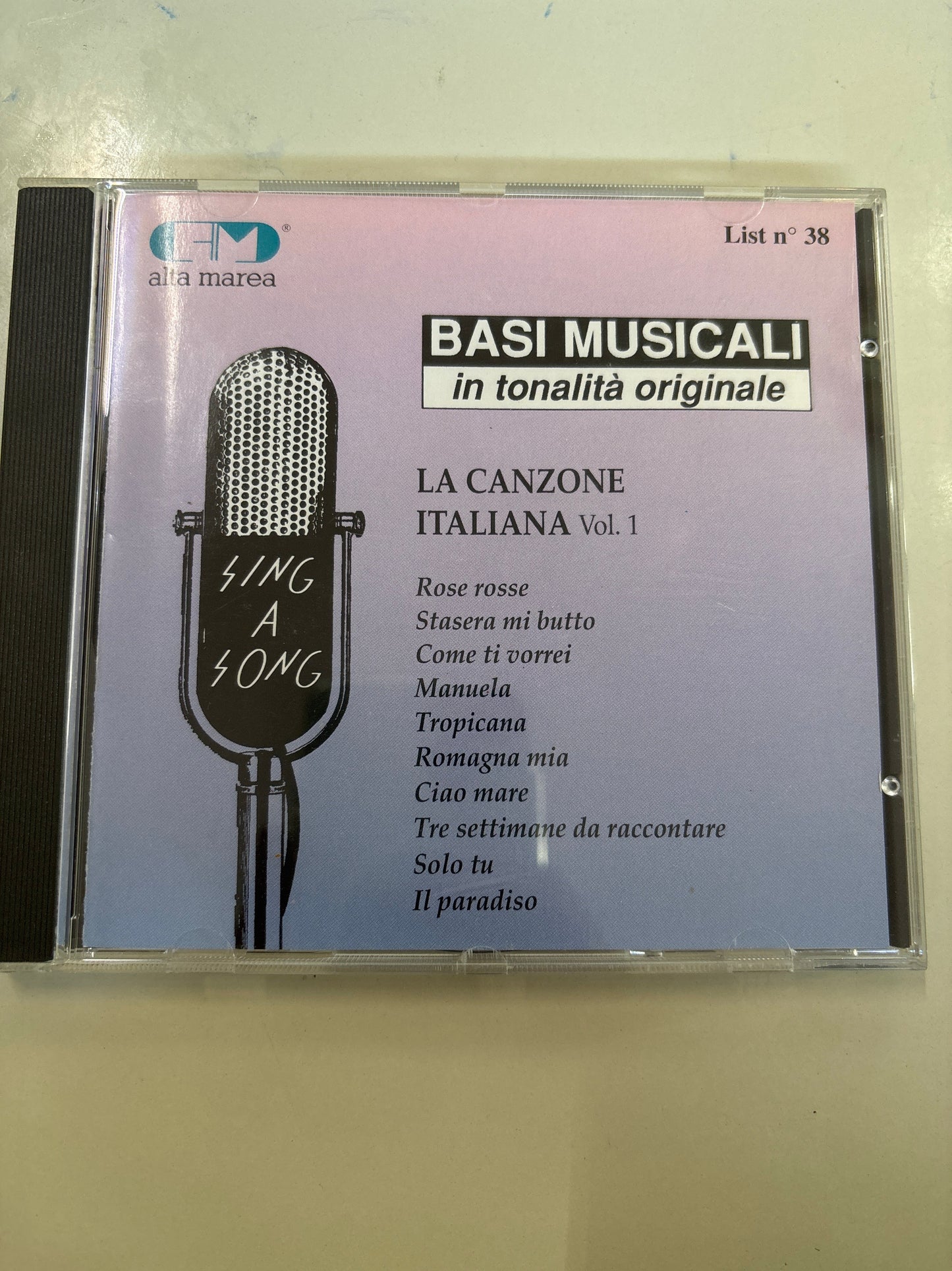 CD Basi Musicali Canzoni Italiane Vol. 1 - Alta Marea 1993 Karaoke SIAE Mercatino Usato Crotone