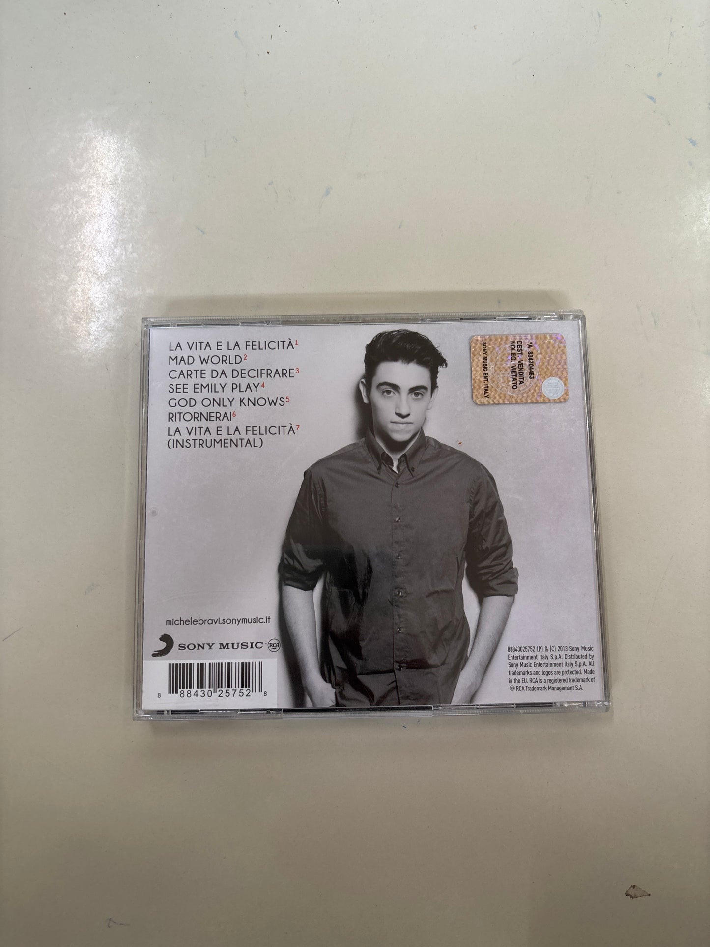 CD Michele Bravi - La vita e la felicità 2013 pop italiano Sony Mercatino Usato Crotone