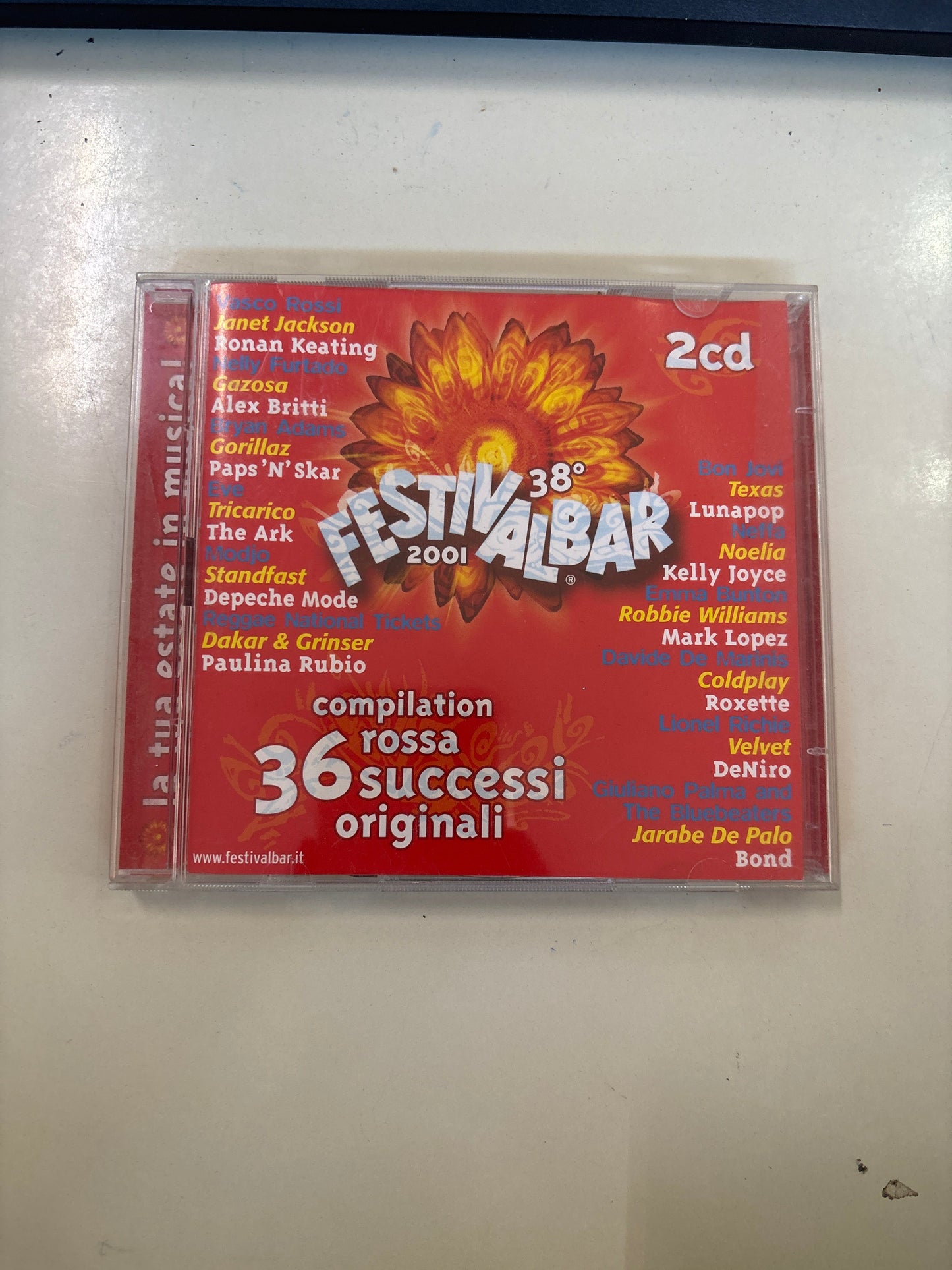 CD Festivalbar 2001 – 38ª Edizione – Compilation Hit Italiane e Internazionali Mercatino Usato Crotone