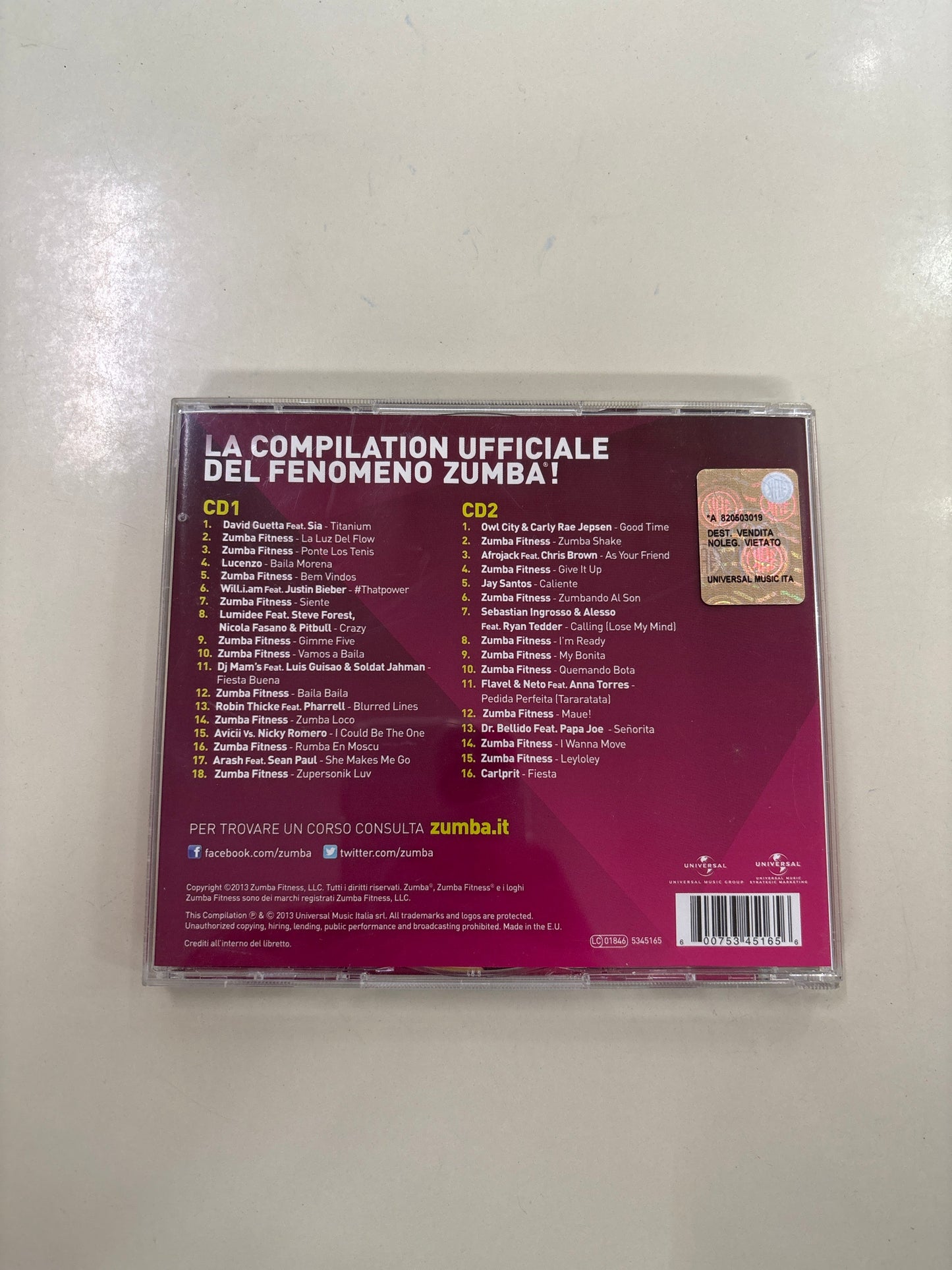 CD Zumba Fitness Dance Party 2013 2CD - Guetta Will.i.am Sia Avicii Mercatino Usato Crotone