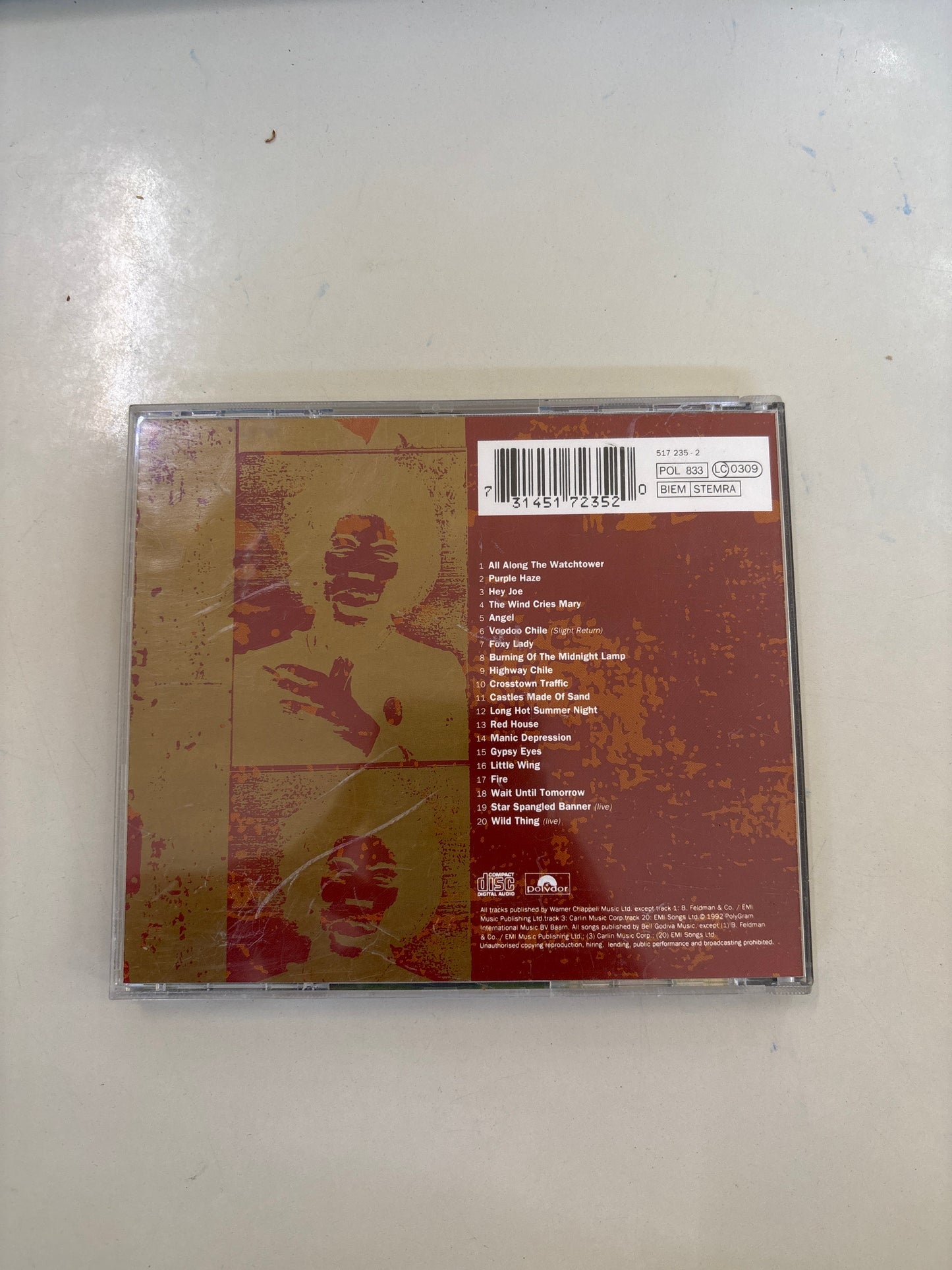 CD Jimi Hendrix The Ultimate Experience raccolta successi rock 60s 70s Mercatino Usato Crotone