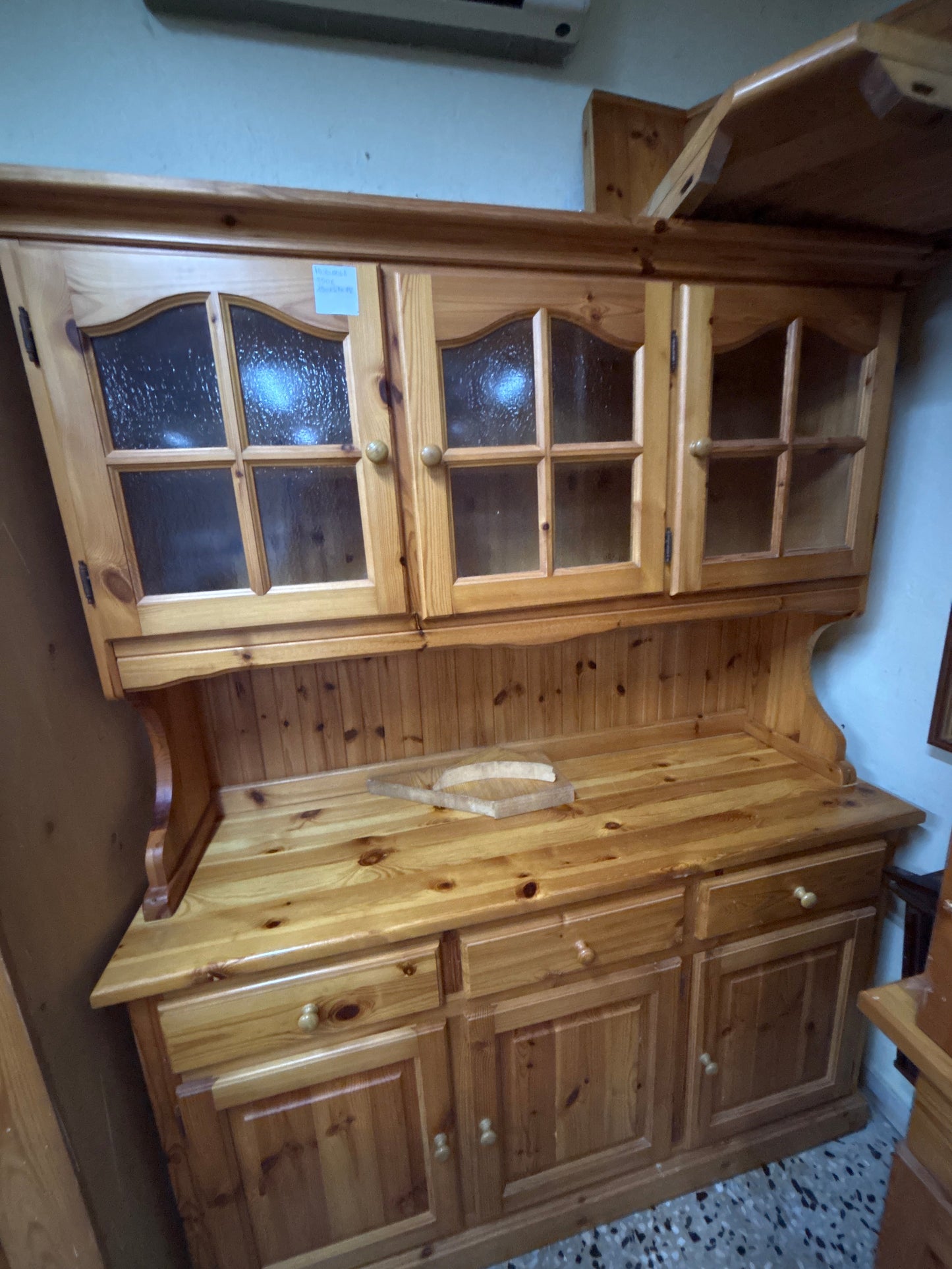Cristalliera in Legno Massello con Ante in Vetro - 150x47x192 cm Mercatino Usato Crotone