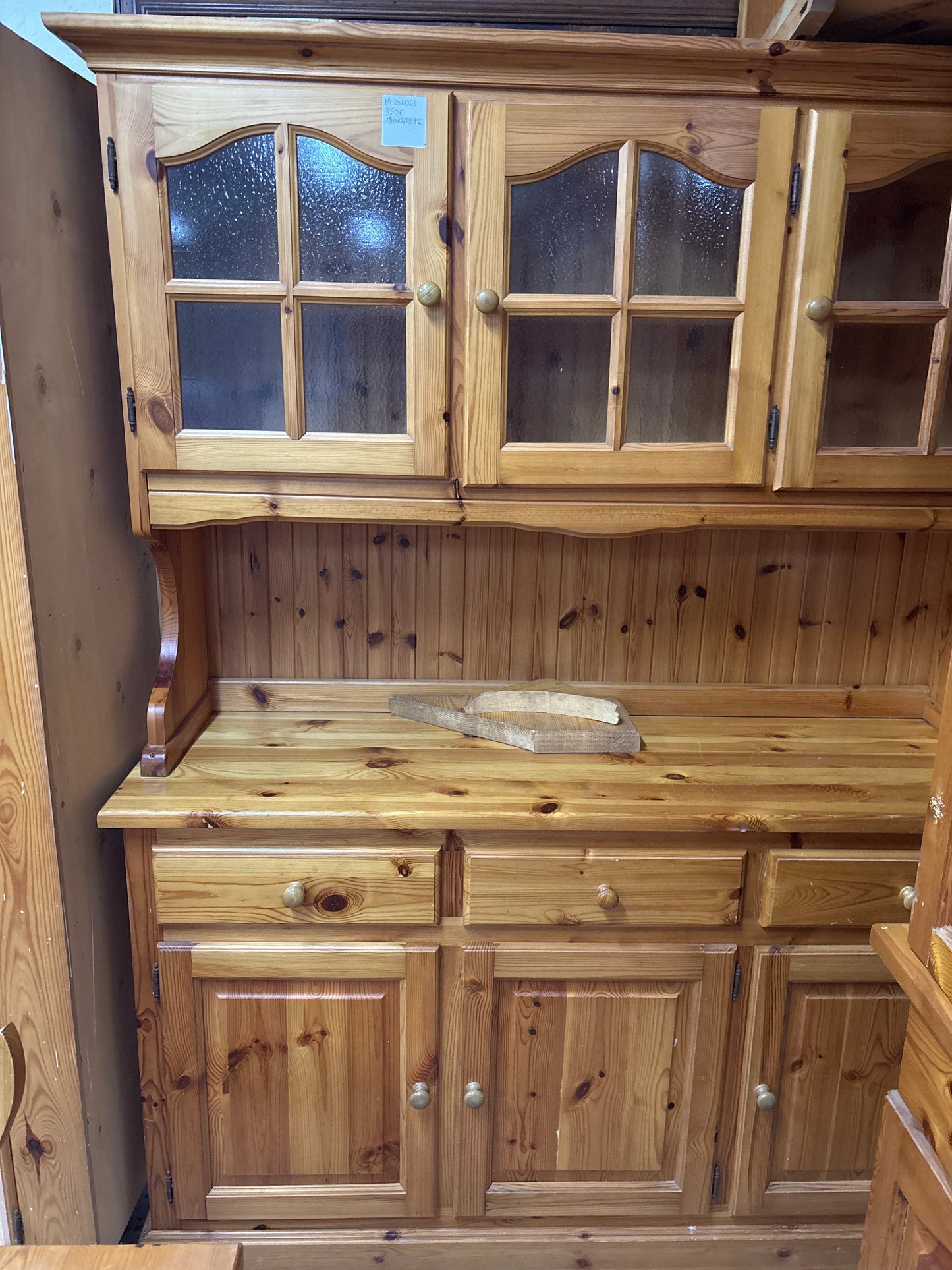 Cristalliera in Legno Massello con Ante in Vetro - 150x47x192 cm Mercatino Usato Crotone