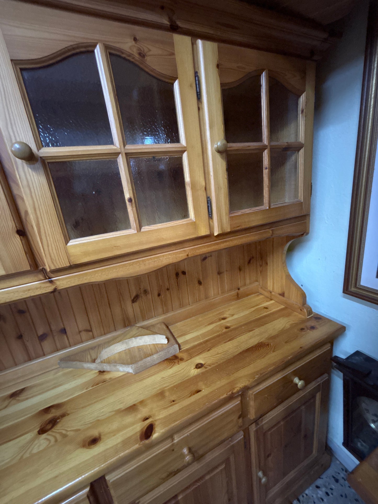 Cristalliera in Legno Massello con Ante in Vetro - 150x47x192 cm Mercatino Usato Crotone