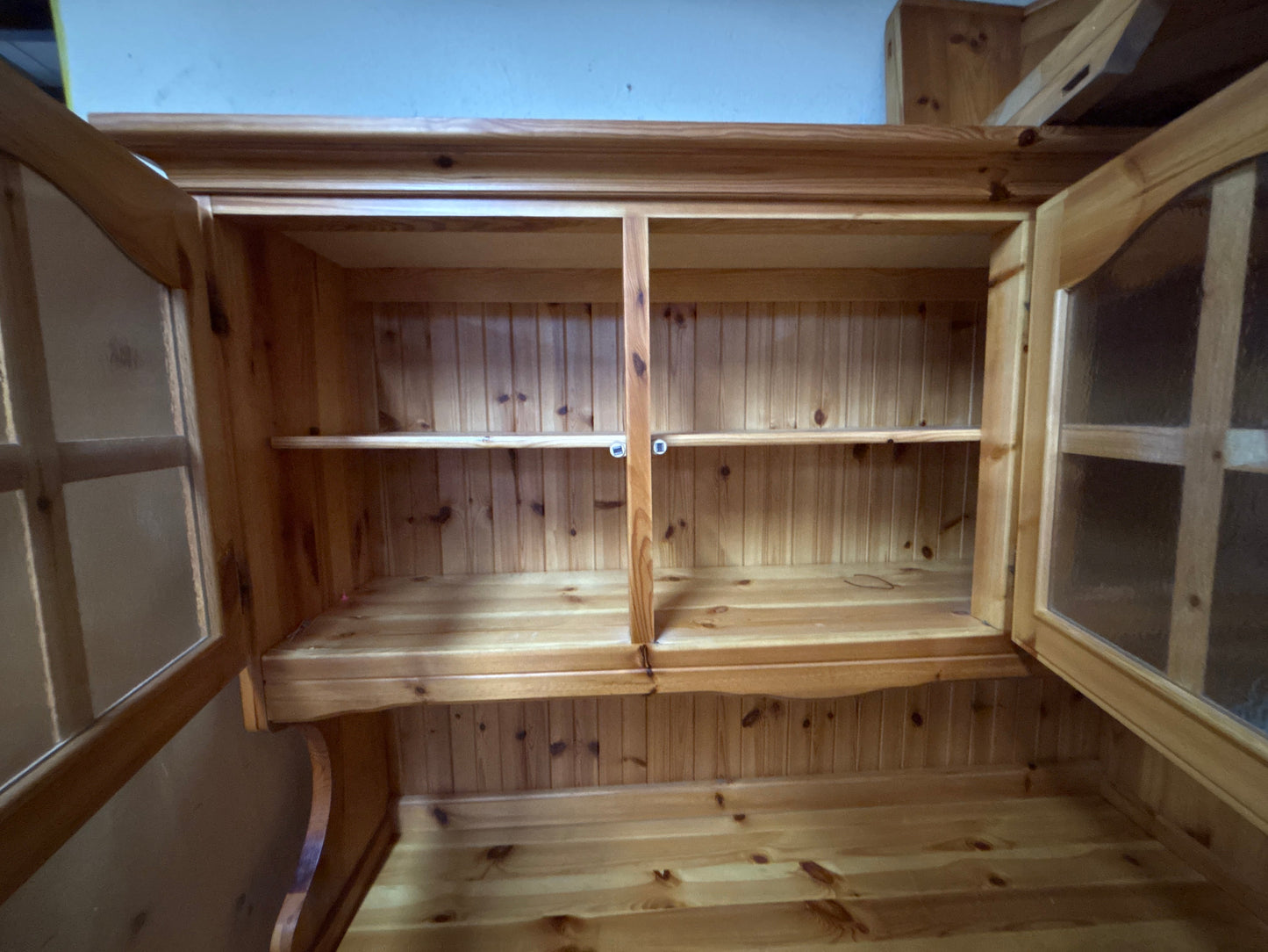 Cristalliera in Legno Massello con Ante in Vetro - 150x47x192 cm Mercatino Usato Crotone