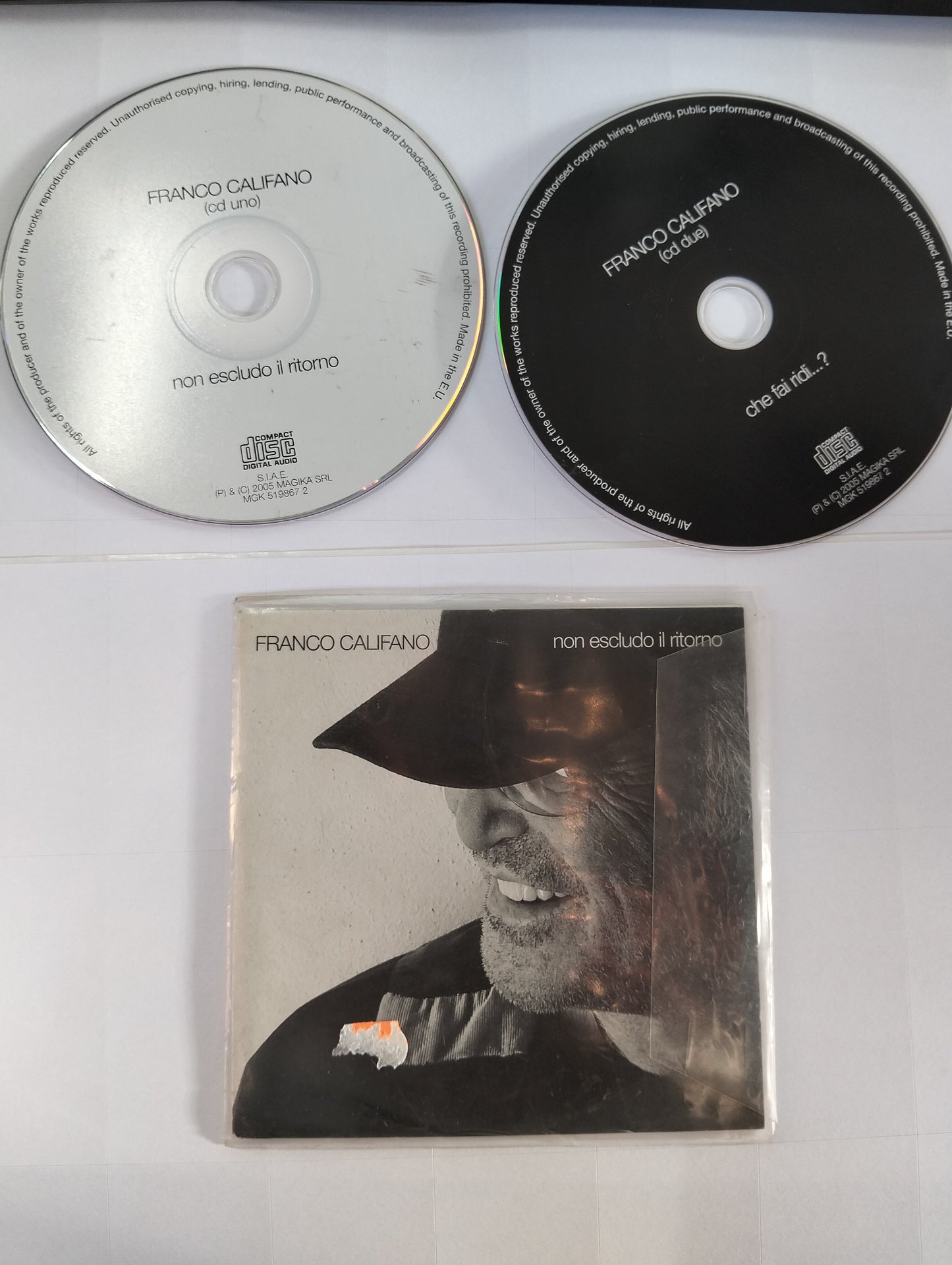CD "Franco Califano - Non Escludo Il Ritorno" - CD Uno & CD Due Mercatino Usato Crotone