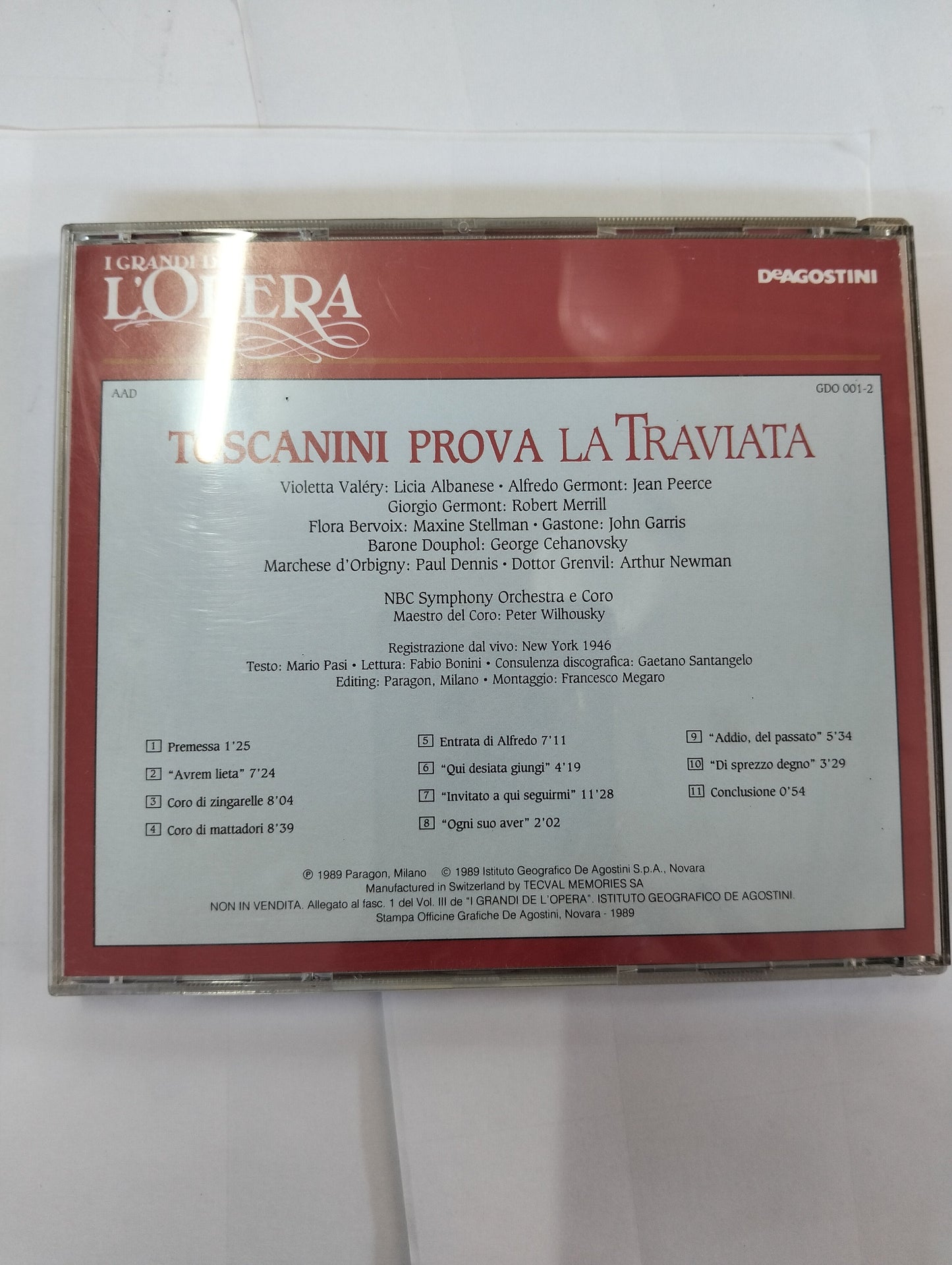 CD I Grandi dell'Opera - Toscanini Prova La Traviata - DeAgostini 1989 Mercatino Usato Crotone