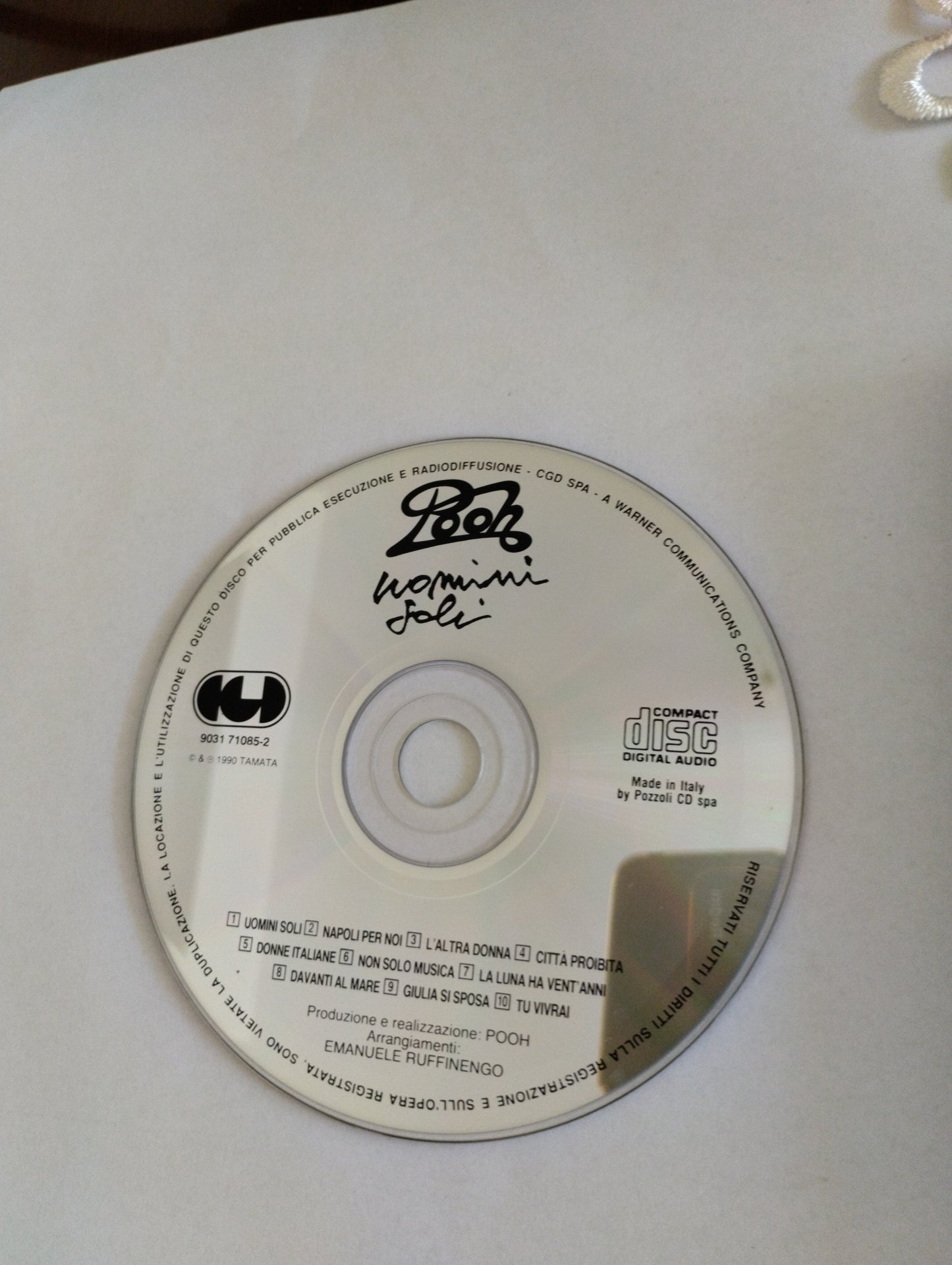 Pooh – Uomini Soli (CD 1990) – Edizione Warner Music Mercatino Usato Crotone