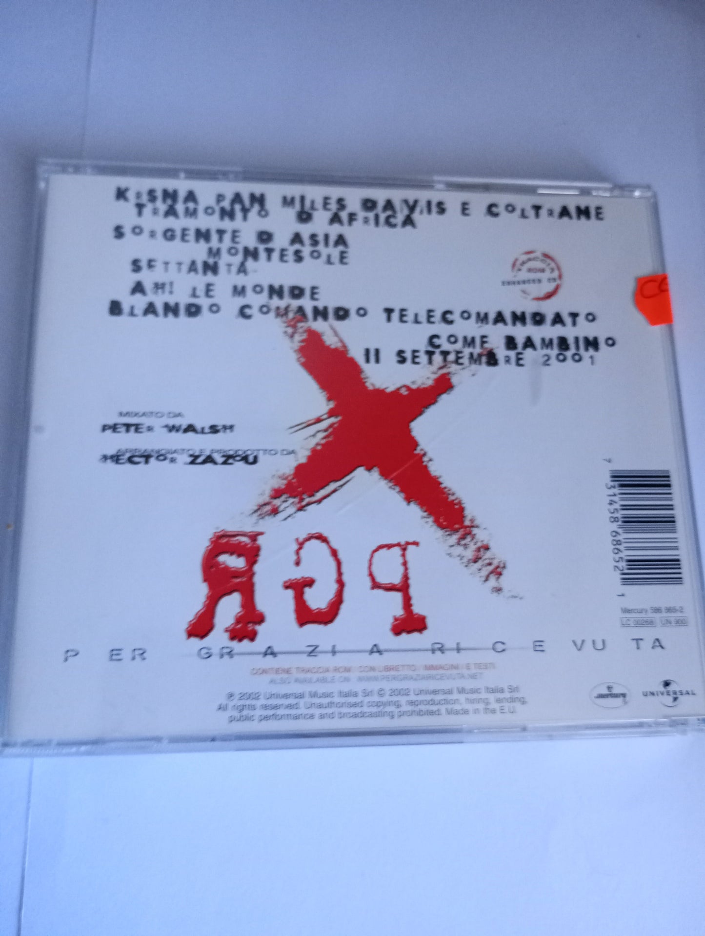PGR - PER GRAZIA RICEVUTA RARO CD 2002 - CRISTIANO GODANO Mercatino Usato Crotone