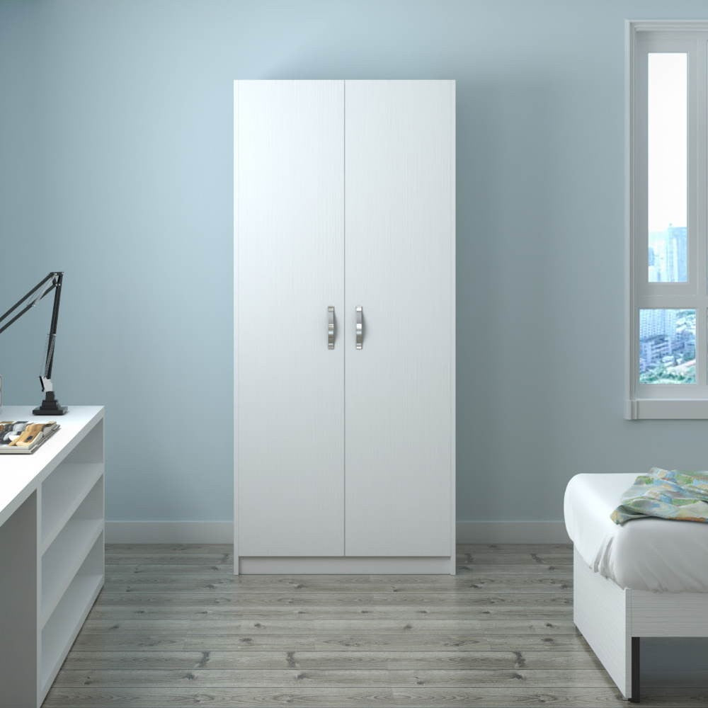 Armadio 210 cm due ante bianco frassinato Effezeta