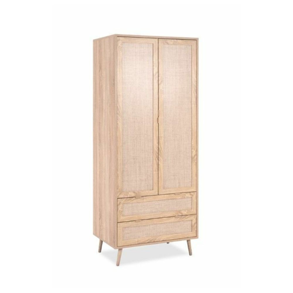 Armadio Bali 60A 2 ante e 2 cassetti effetto vimini Effezeta