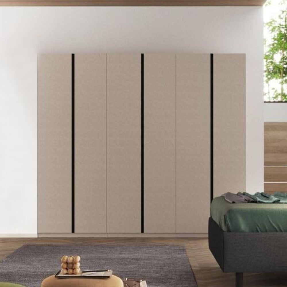 Armadio Musto 6 ante battenti colore cashmere e antracite Effezeta