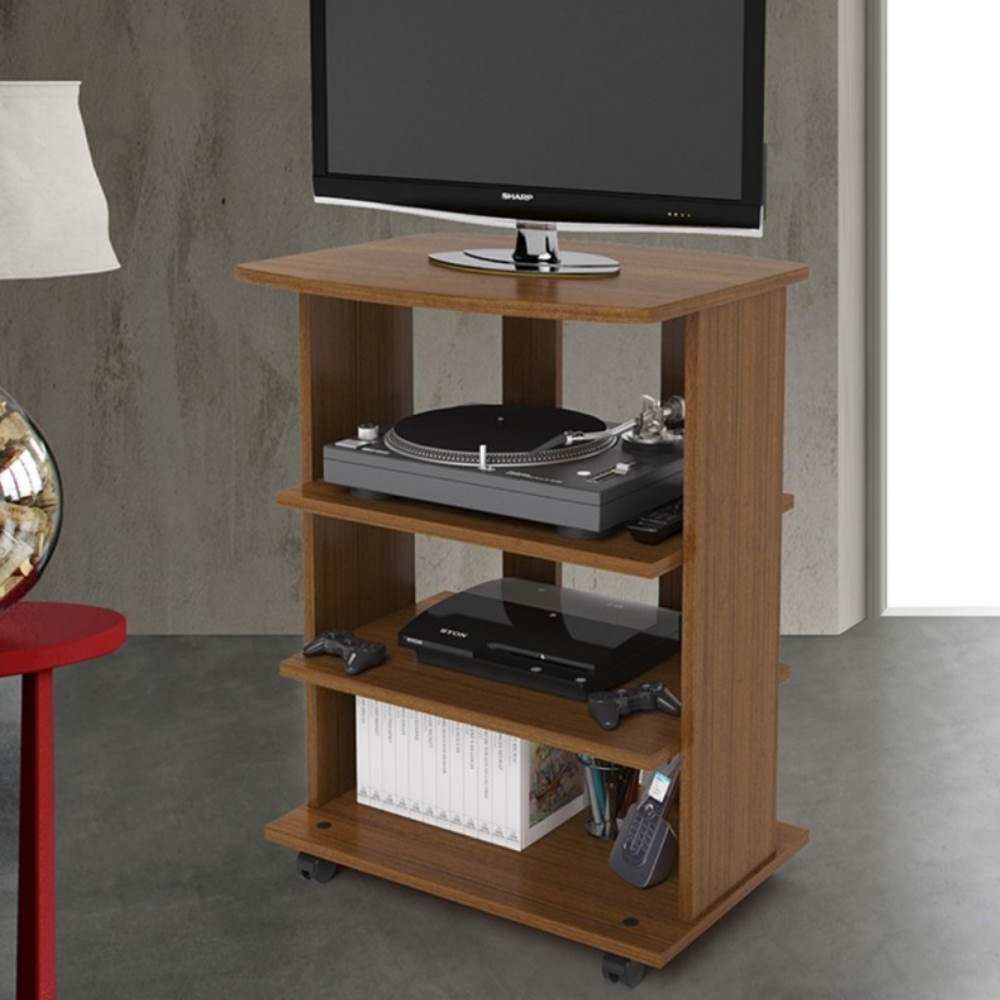 Carrello porta TV Elide 60x45x81H noce antico Effezeta