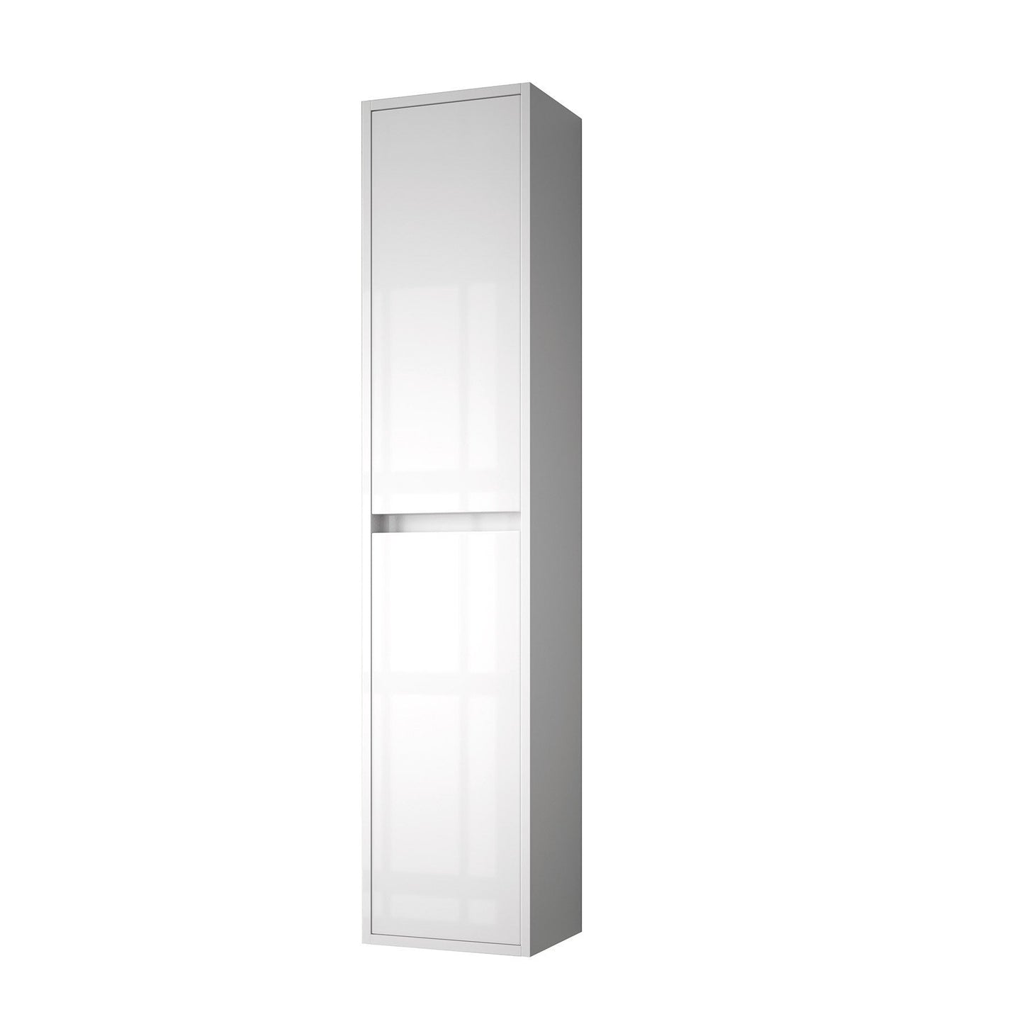 Colonna pensile bagno Jorge 2 ante bianco laccato lucido 30x24x140 Effezeta