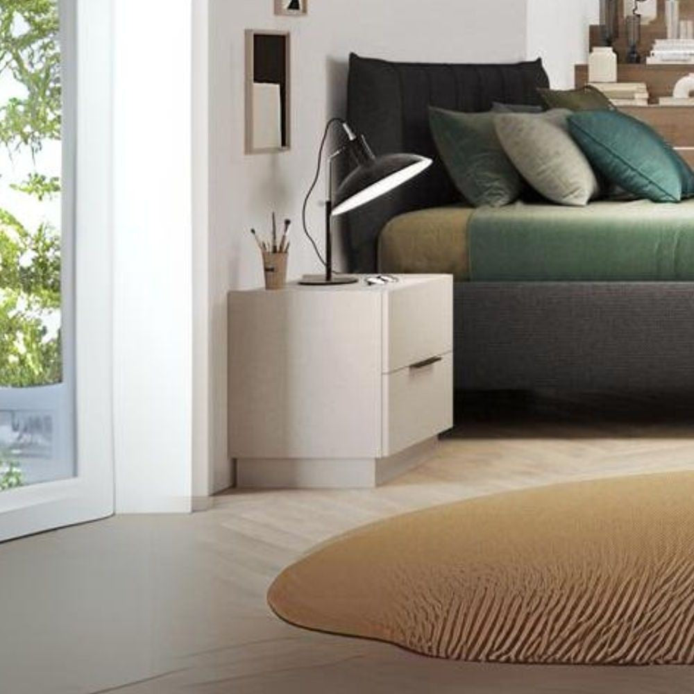 Comodino Musto 2 cassetti colore cashmere Effezeta