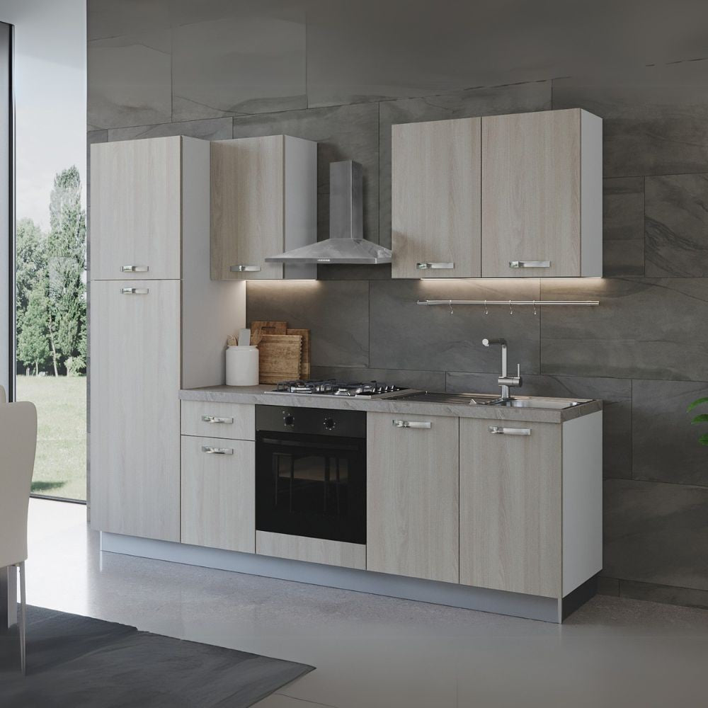 Cucina Aura 255 cm con elettrodomestici Effezeta