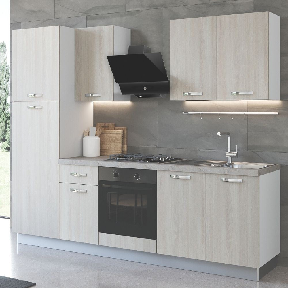 Cucina Aura Lusso 255 cm con elettrodomestici Effezeta