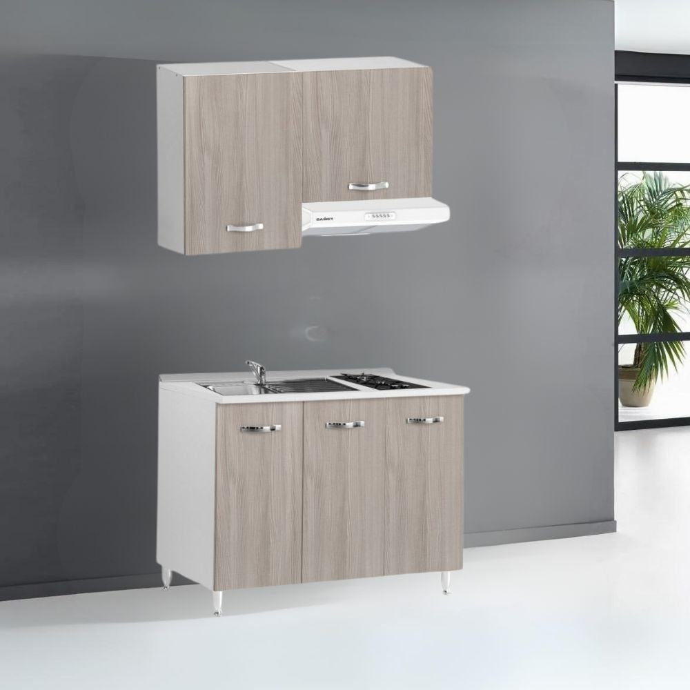 Cucina monoblocco Zagabria da 120 cm. colore olmo Effezeta