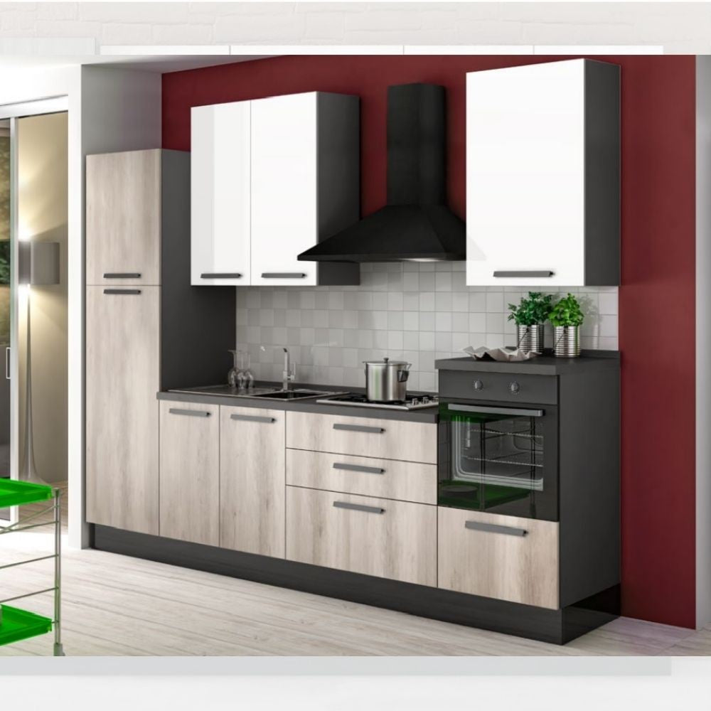 Cucina Petrol 300x216 H antracite bianco gordon Effezeta