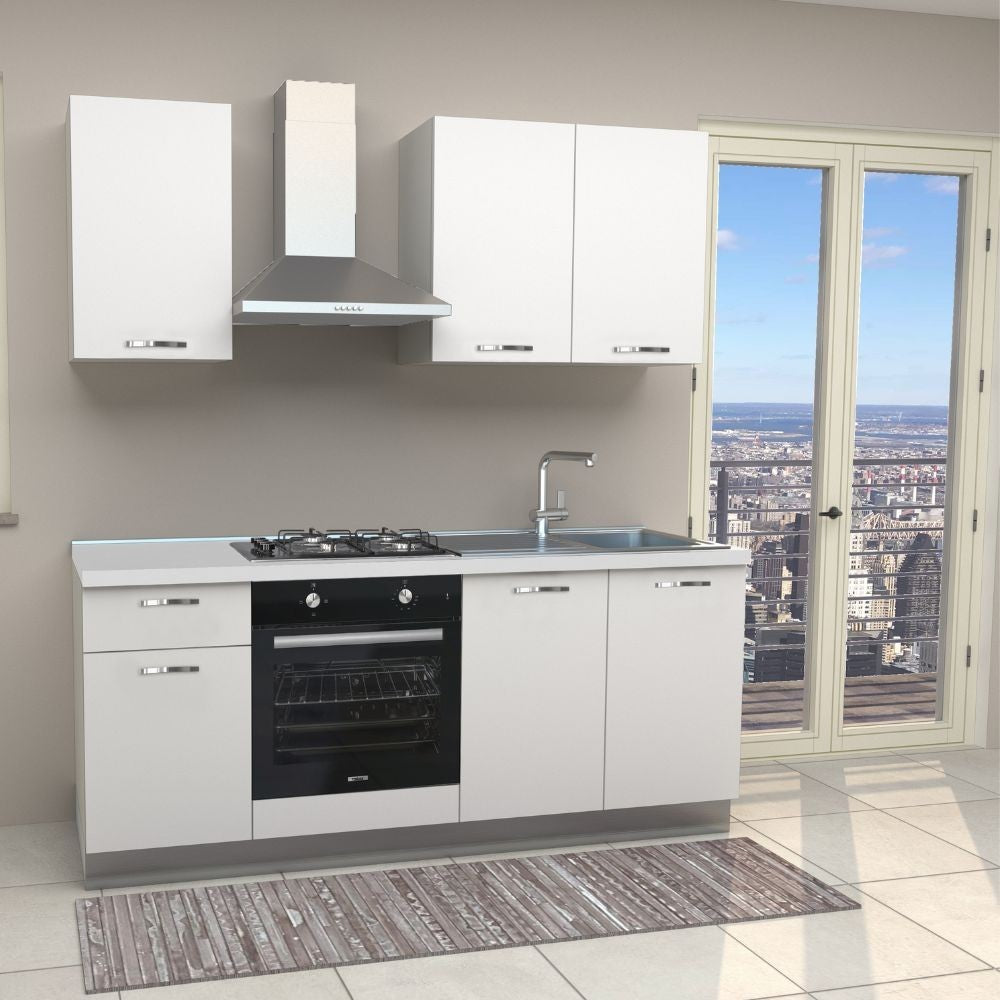 Cucina Taurus 195 colore bianco con elettrodomestici inclusi Effezeta
