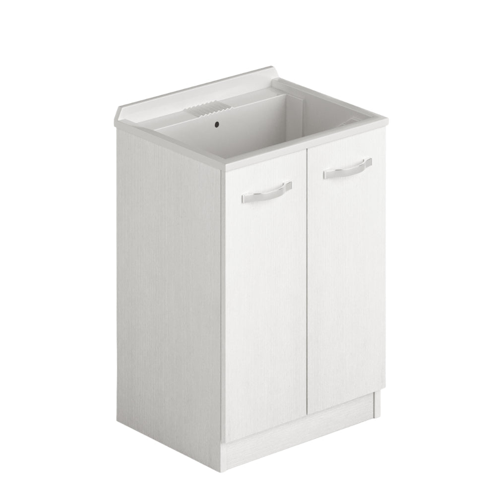 Laundry lavatoio due ante 61x50x86 bianco frassinato Effezeta