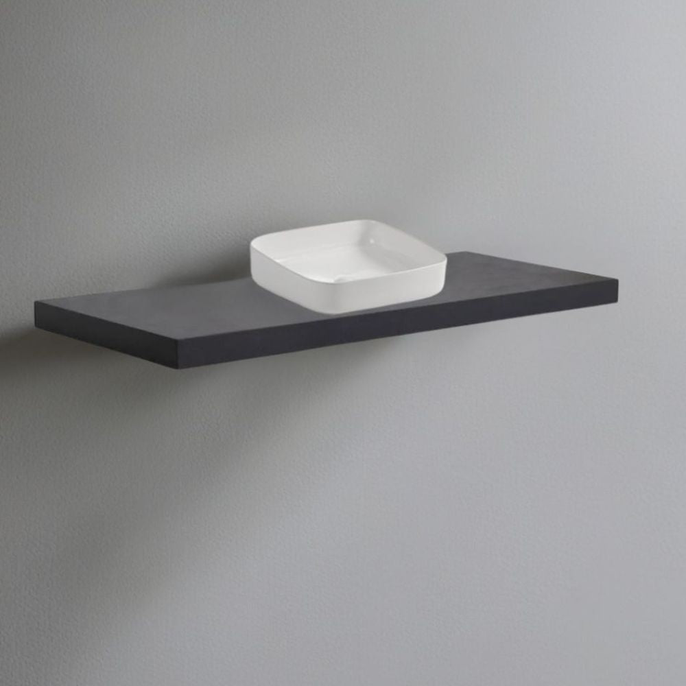 Mensolone da bagno 120x47 con lavabo da appoggio colore antracite Effezeta