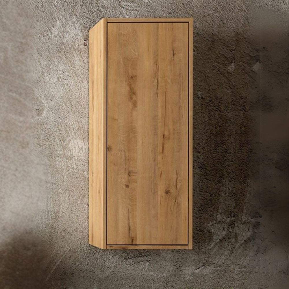 Pensile bagno Push 35x30.5x80 1 anta con 2 ripiani interni colore rovere quercia Effezeta