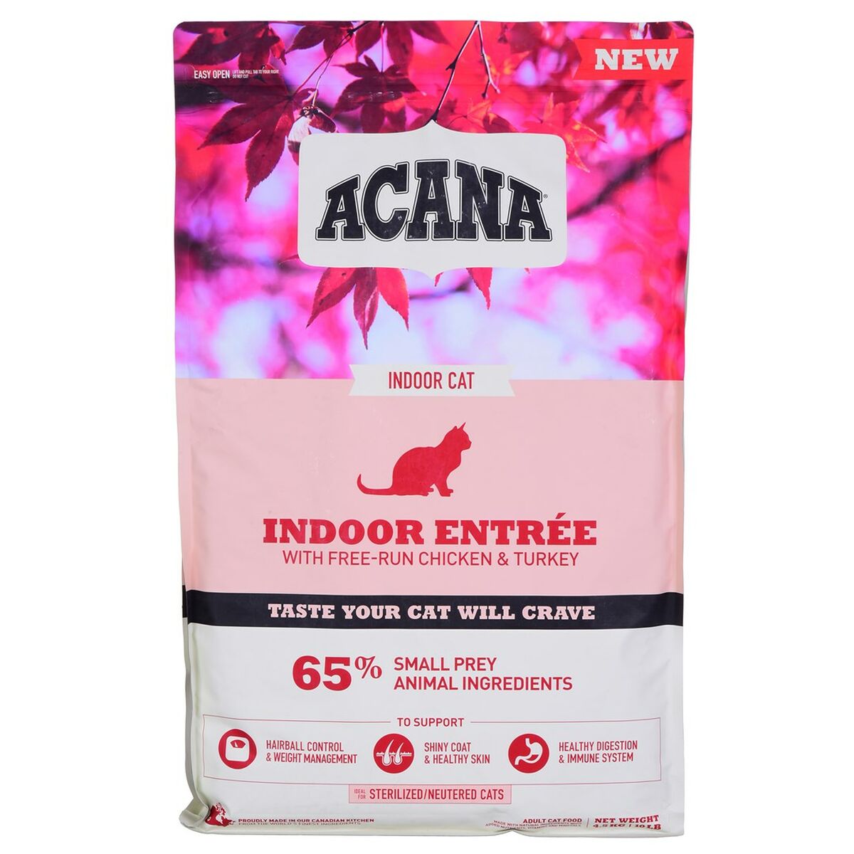 Cibo per gatti Acana Indoor Entrée Adulto Pollo Tacchino Pesce Coniglio 4,5 Kg 18350