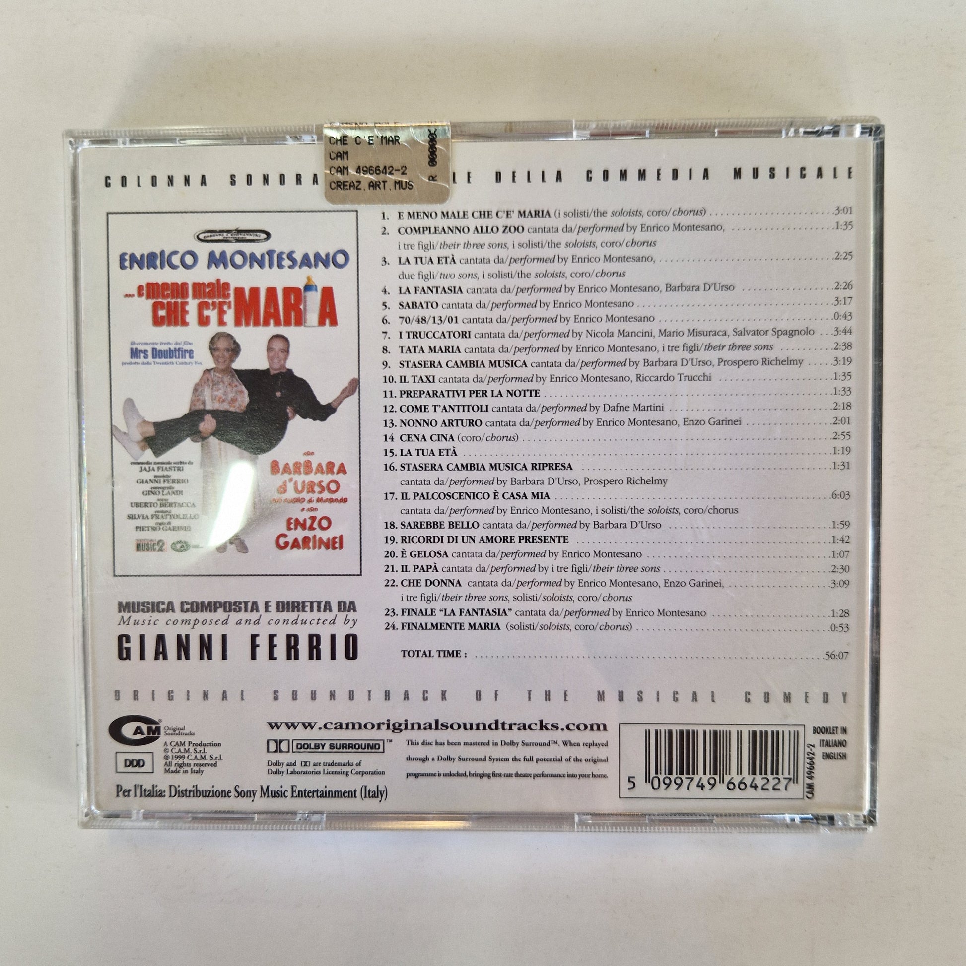 E Meno Male Che C'è Maria Mrs Doubtfire Gianni Ferrio Colonna Sonora CD Ottimo Mercatino Usato Crotone