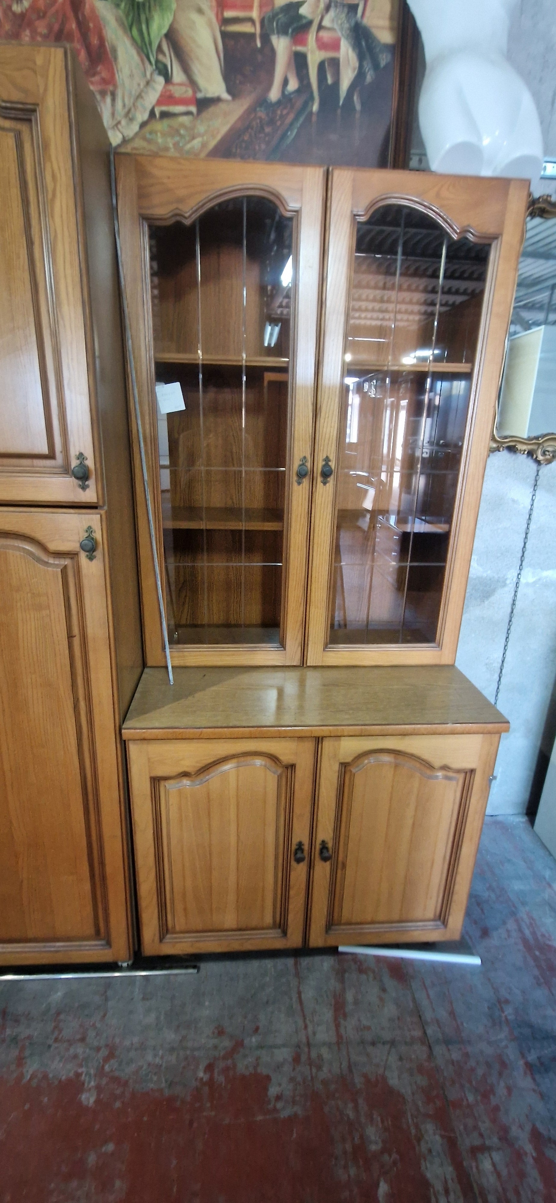 Cucina completa 550 cm in legno massello con forno e pensili vetrina Mercatino Usato Crotone