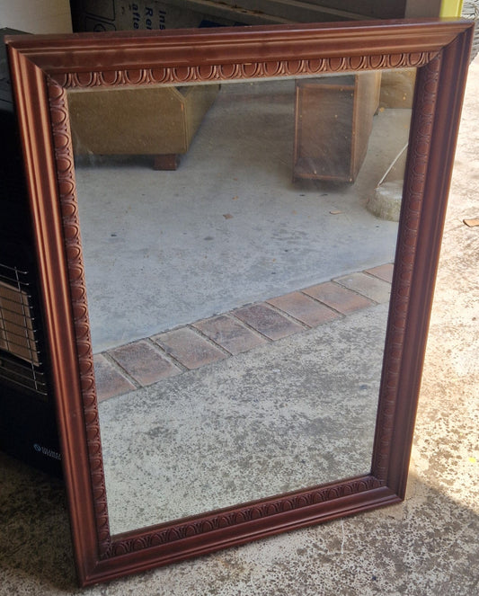 Specchio con cornice marrone decorata 93x64,5 cm vintage elegante – 20€ Mercatino Usato Crotone