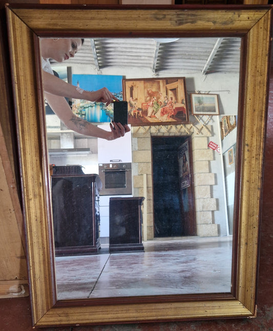Specchio vintage cornice oro anticato 83,5x64 cm parete classico 20€ Mercatino Usato Crotone