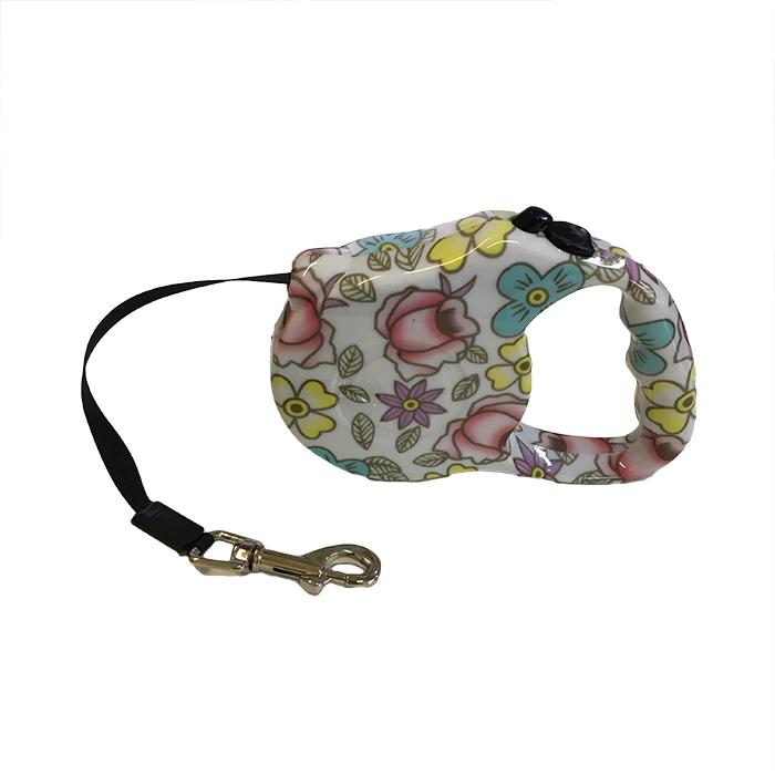 Extendable leash for dogs - Max 15 kg -Flowers colored-Start & Stop Mercatino Usato Crotone