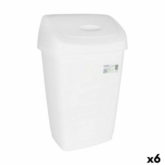 Cestino Tontarelli Aurora Oscillante Bianco 50 L (6 Unità) 3627
