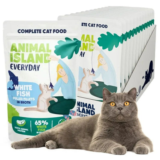 Cibo per gatti ANIMAL ISLAND White fish Pesce 12 x 85 g 19876