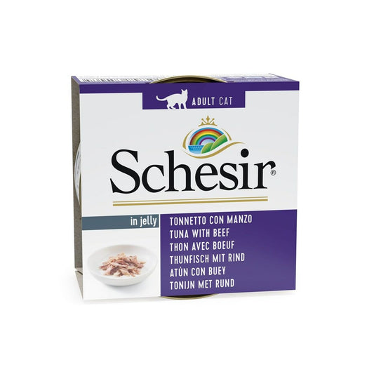 Cibo per gatti Agras Pet Foods SCHESIR Tuna with beef in jelly Pesce 85 g 19267