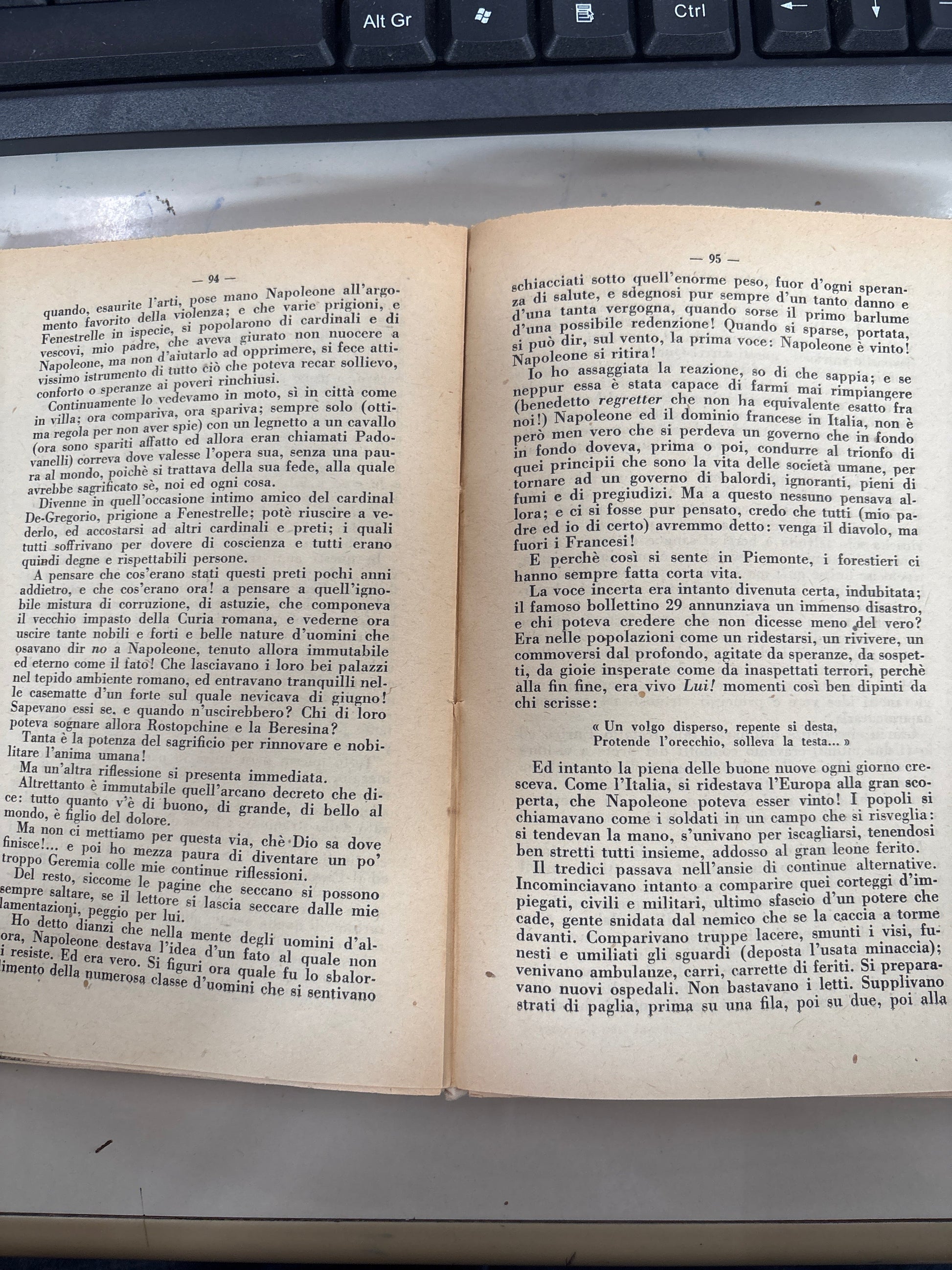 I Miei Ricordi - Massimo D'Azeglio - Edizione Integrale, A. Barion 1936 Mercatino Usato Crotone