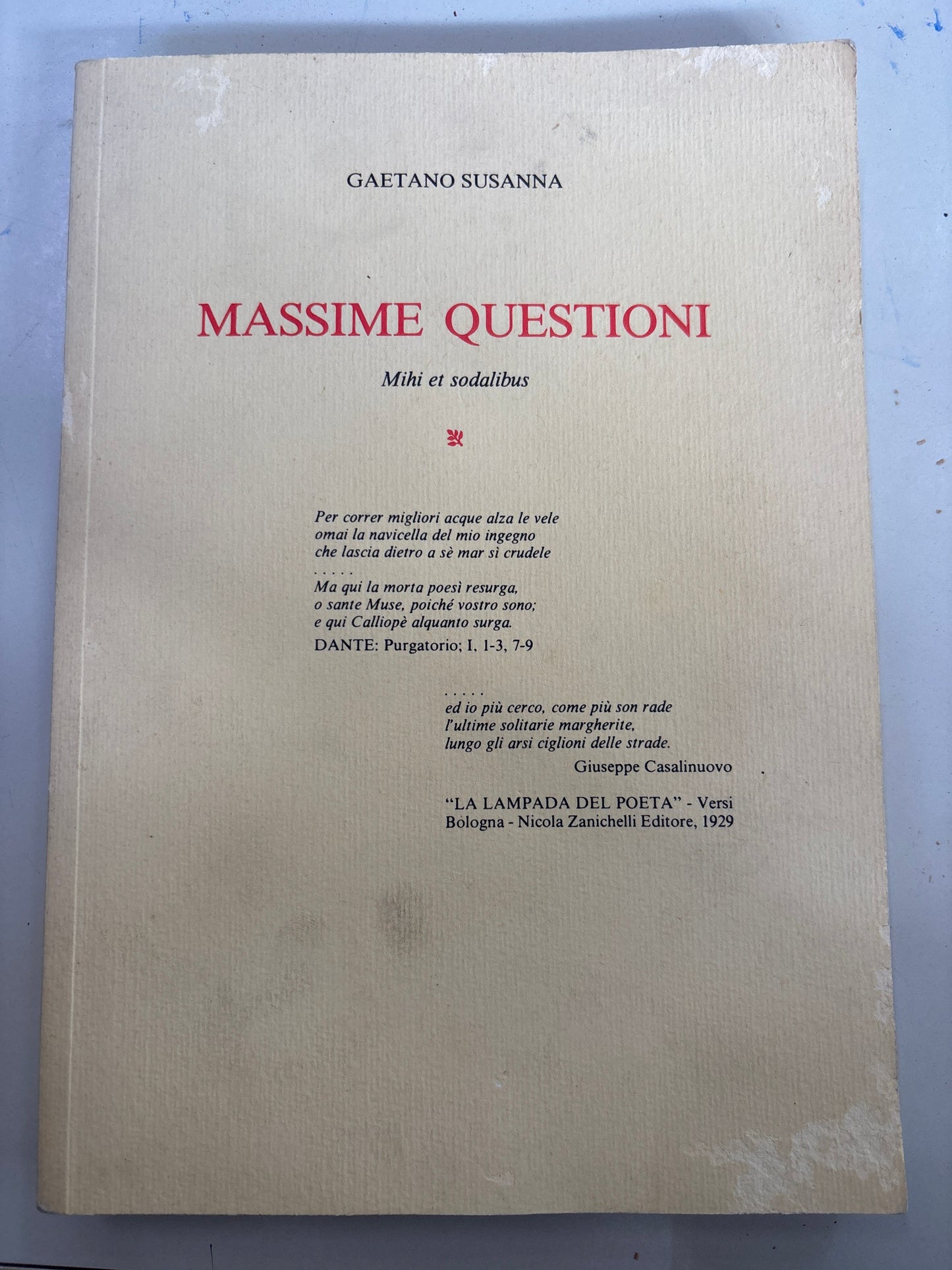 Massime Questioni - Gaetano Susanna, Mihi et sodalibus Mercatino Usato Crotone