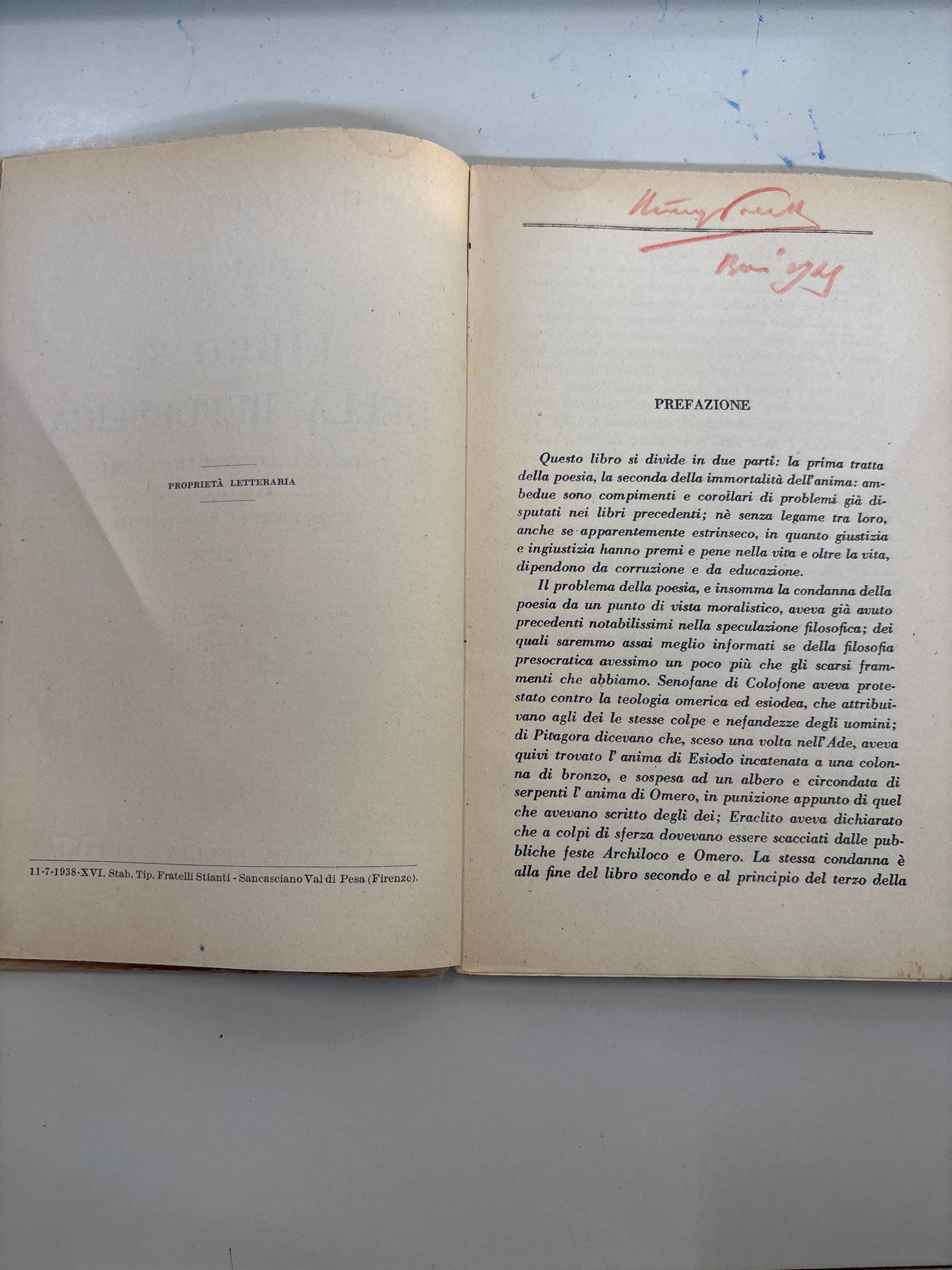 Libro Libro X della Repubblica Platone Fraccaroli 4ª ed. La Nuova Italia Mercatino Usato Crotone