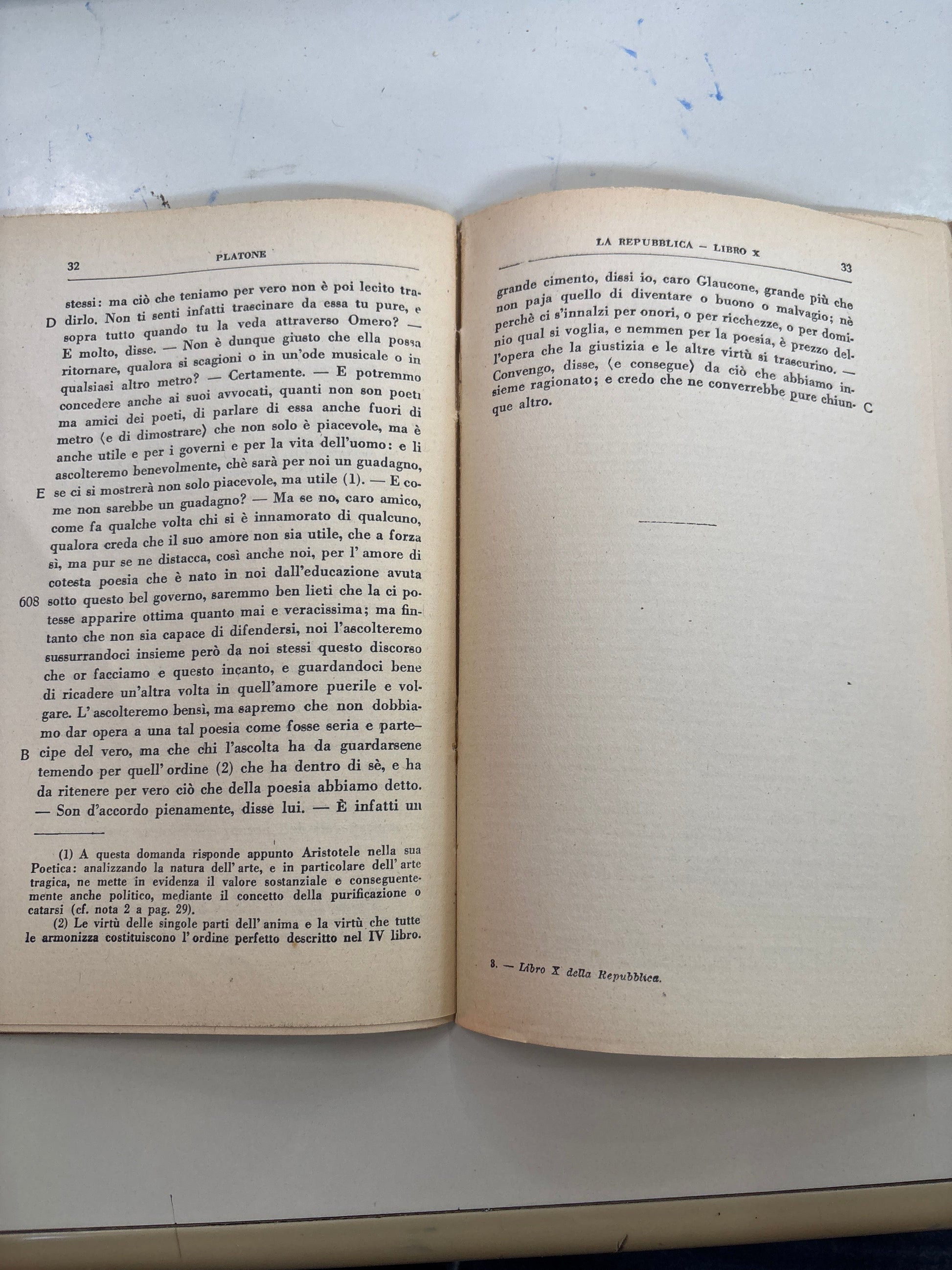 Libro Libro X della Repubblica Platone Fraccaroli 4ª ed. La Nuova Italia Mercatino Usato Crotone