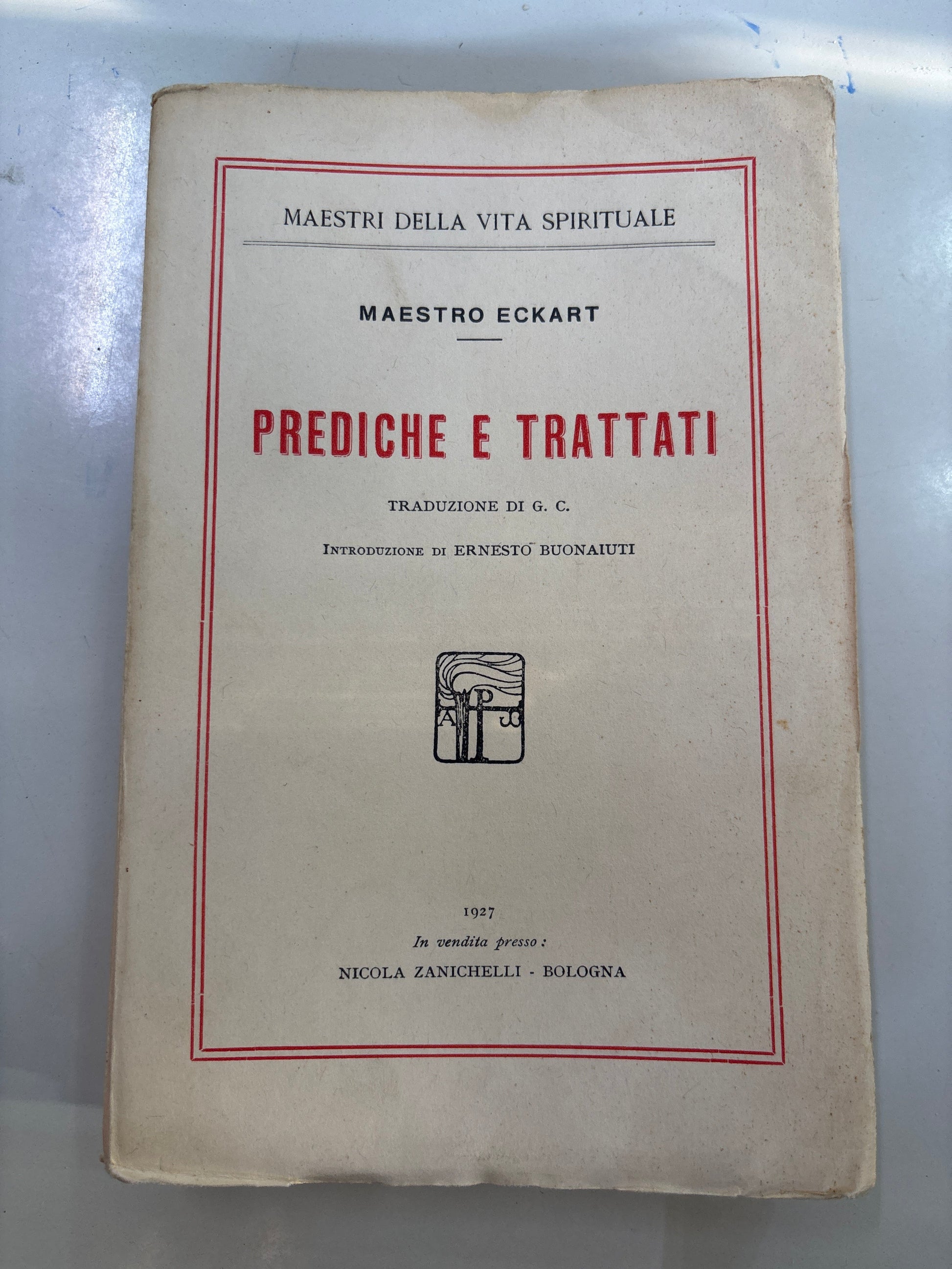 Libro Prediche e trattati - Maestro Eckart Zanichelli 1927 Buonaiuti Mercatino Usato Crotone