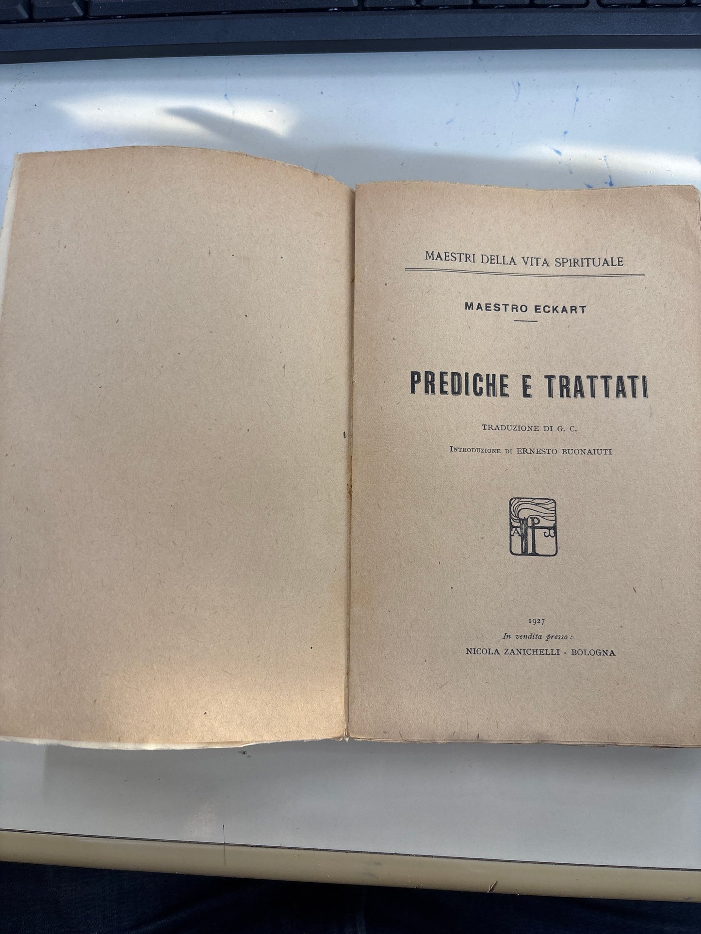 Libro Prediche e trattati - Maestro Eckart Zanichelli 1927 Buonaiuti Mercatino Usato Crotone