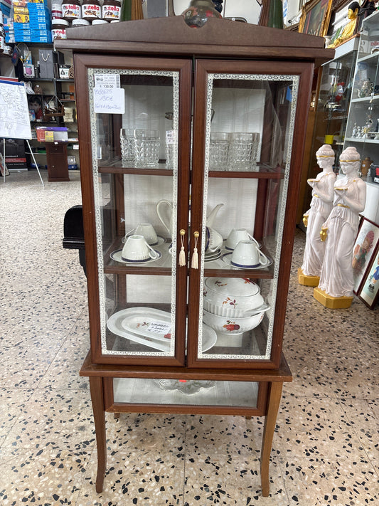 Vetrinetta vintage 60x130 cm con vetri e piedini Mercatino Usato Crotone