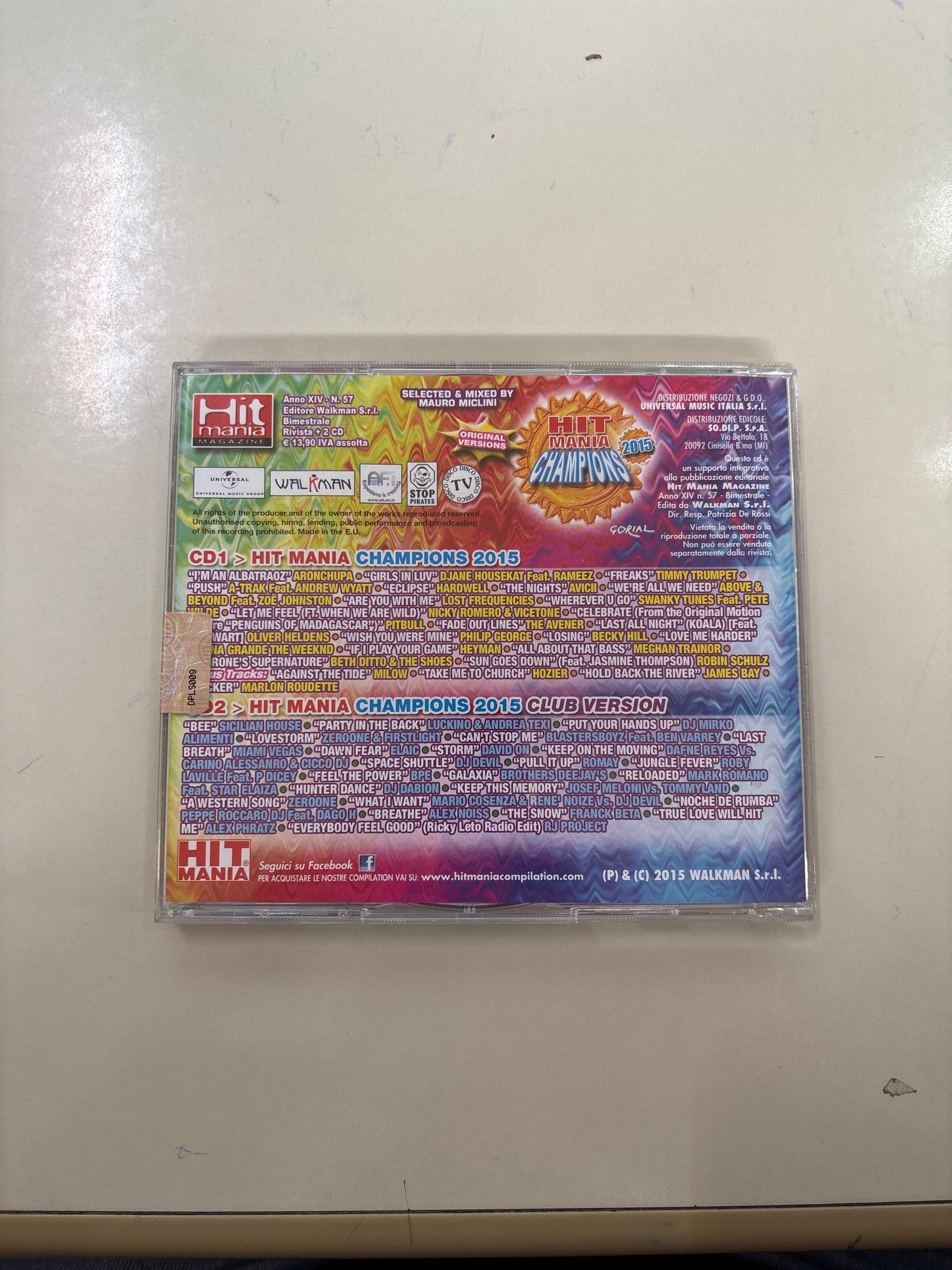 CD Hit Mania Champions 2015 compilation dance pop estate mix Mercatino Usato Crotone