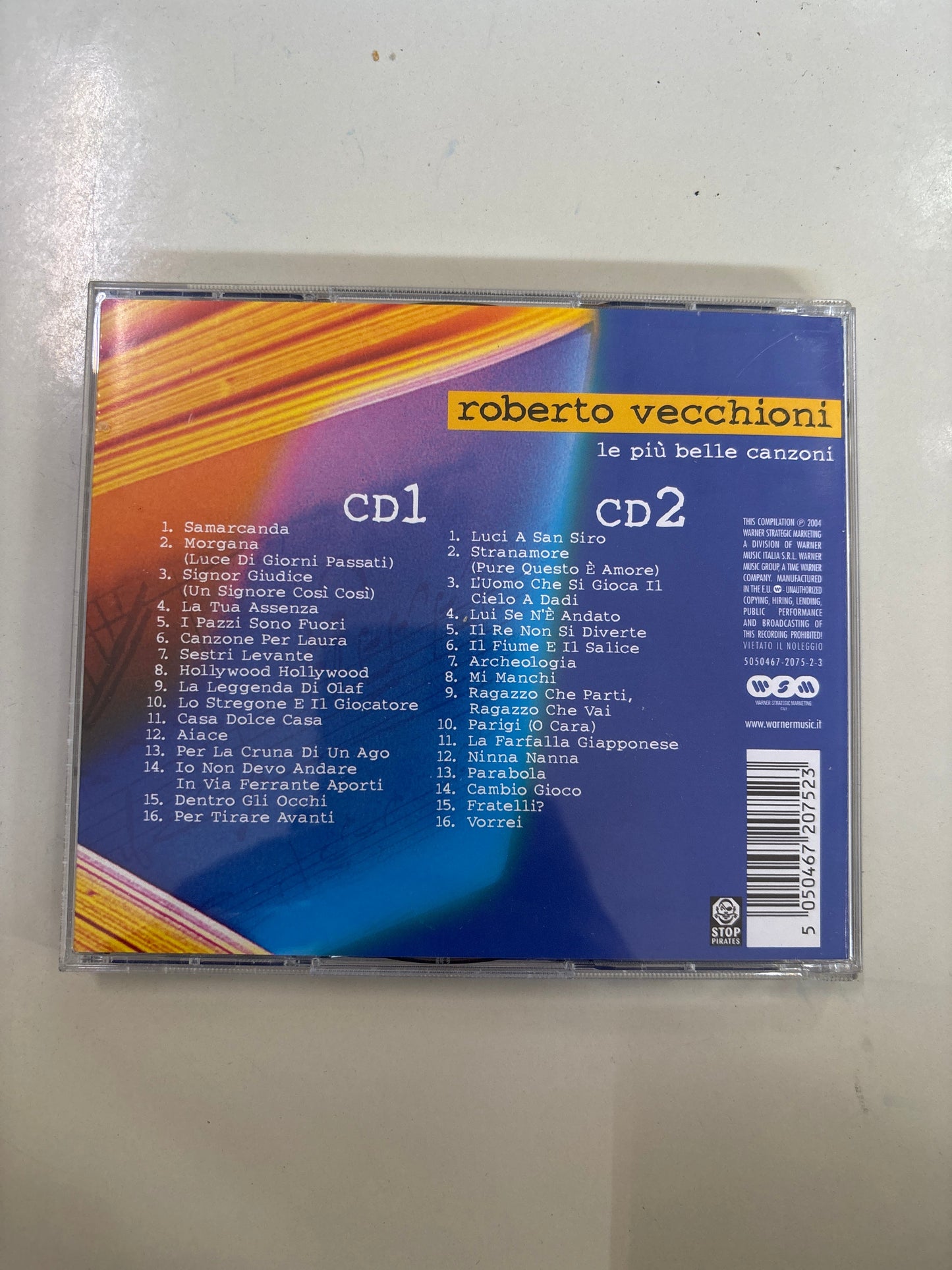 2 CD Roberto Vecchioni – Le più belle canzoni (2006) Warner Music Mercatino Usato Crotone