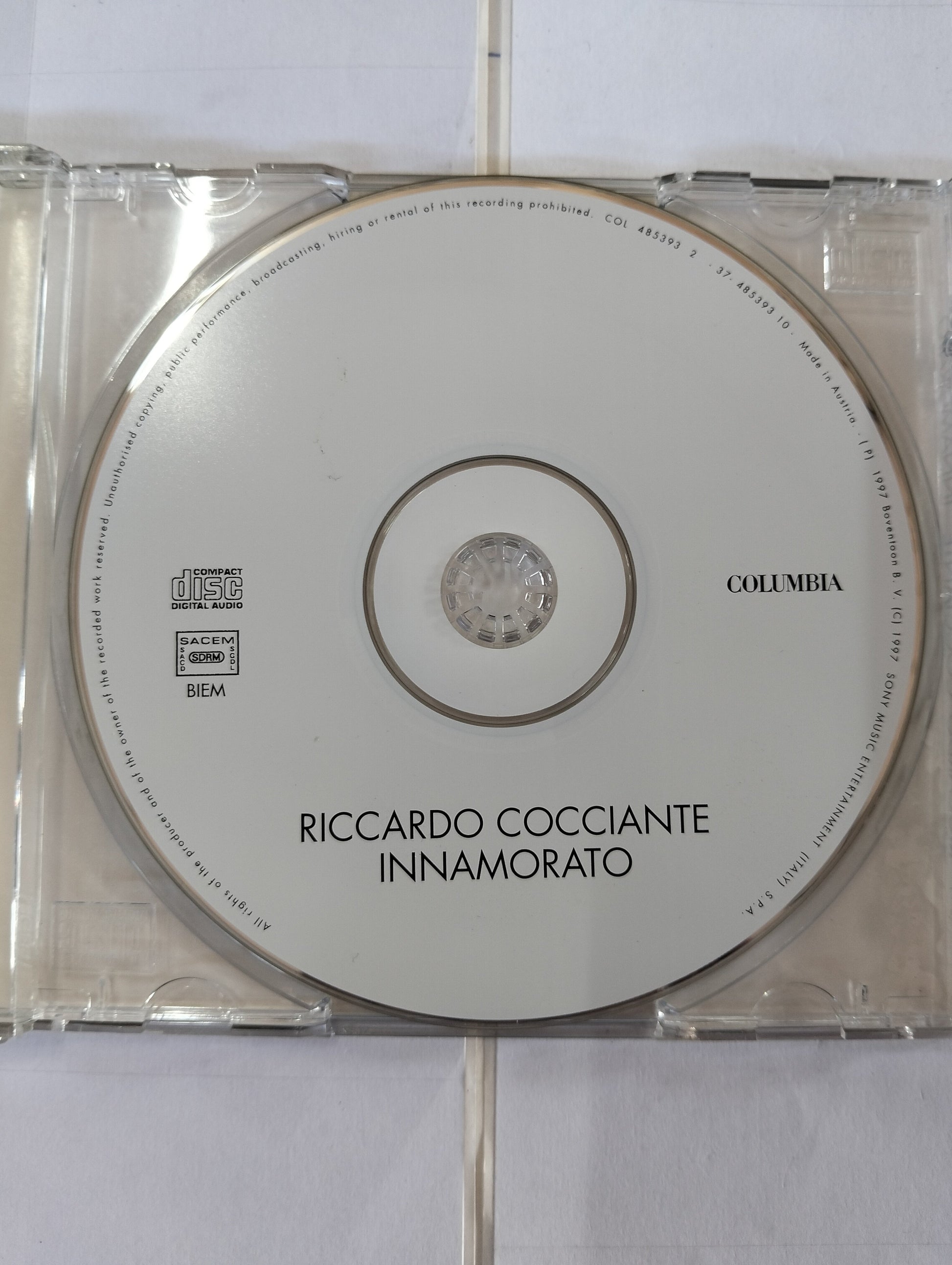 Riccardo Cocciante - Innamorato (1997) - CD Originale - Columbia CD Mercatino Usato Crotone