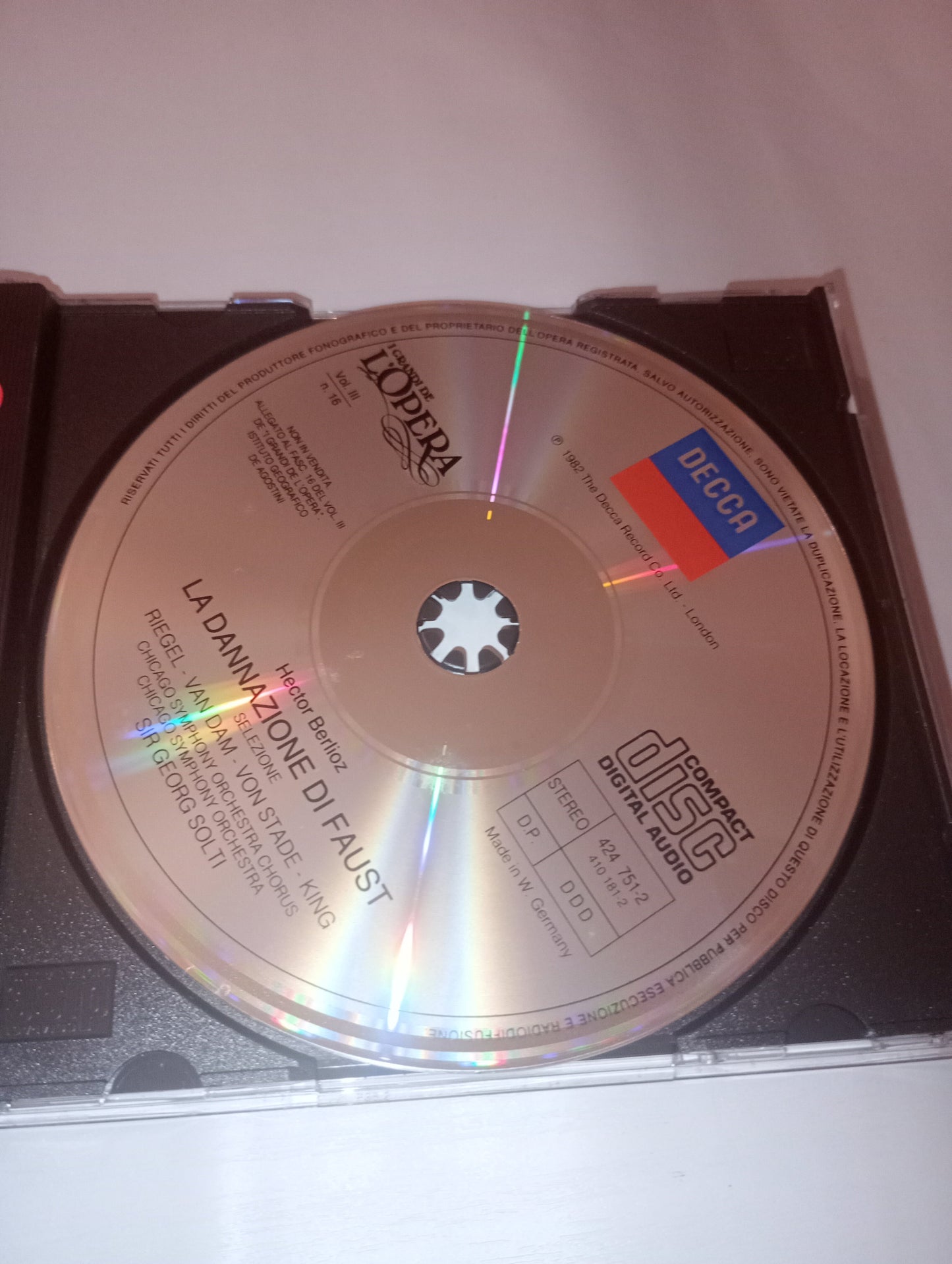 I GRANDI DE L OPERA BERLIOZ LA DANNAZIONE DI FAUST CD Mercatino Usato Crotone