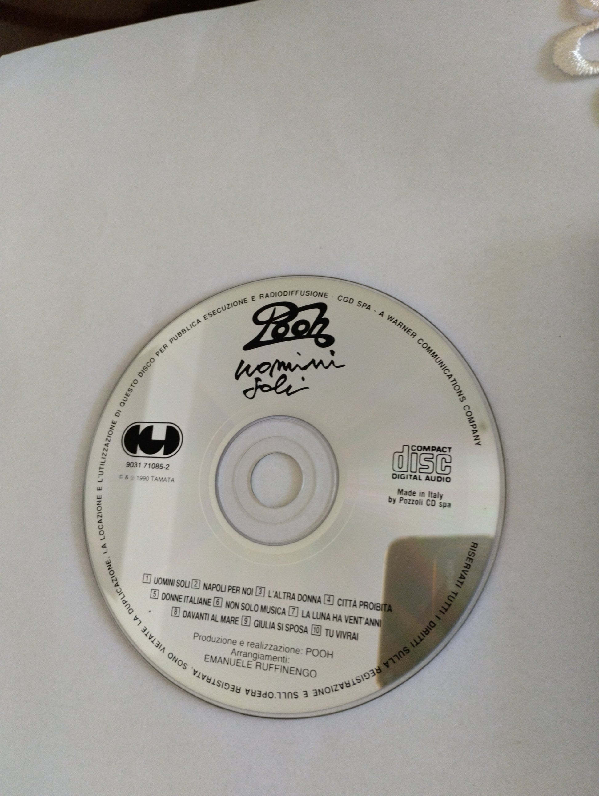 Pooh – Uomini Soli (CD 1990) – Edizione Warner Music Mercatino Usato Crotone